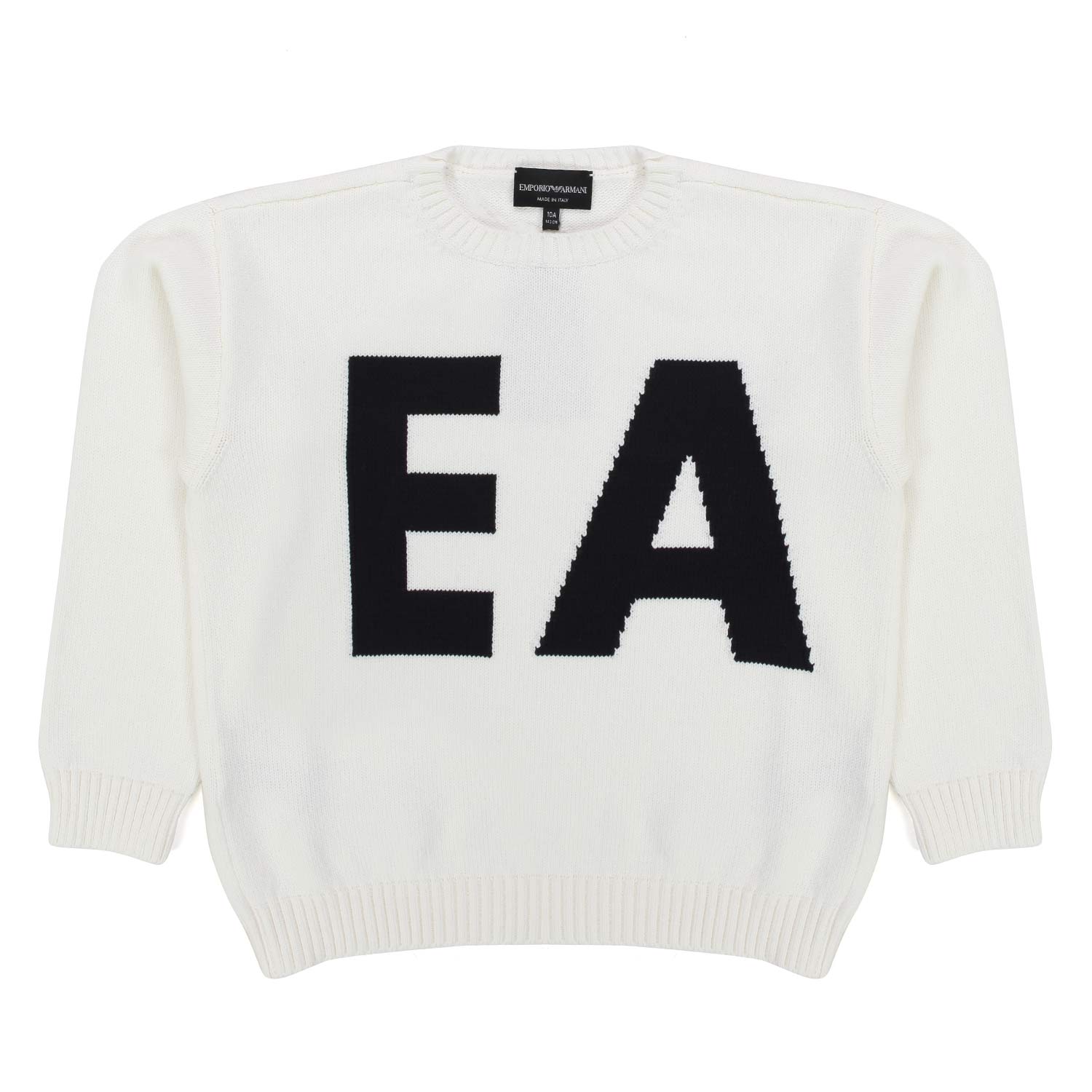 PULLOVER BIANCO CON LOGO NERO BAMBINO E TEEN - annameglio.com abbigliamento moda