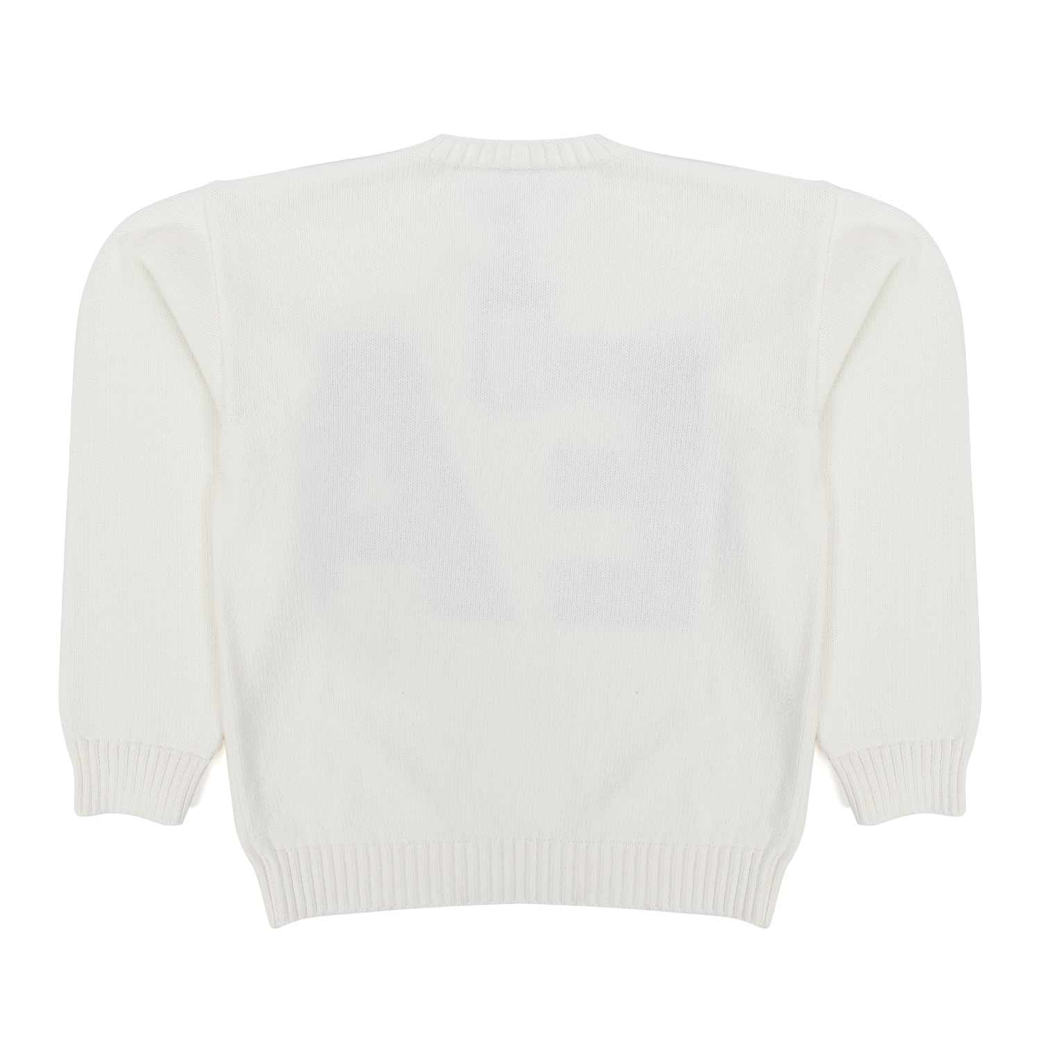 PULLOVER BIANCO CON LOGO NERO BAMBINO E TEEN - annameglio.com abbigliamento moda