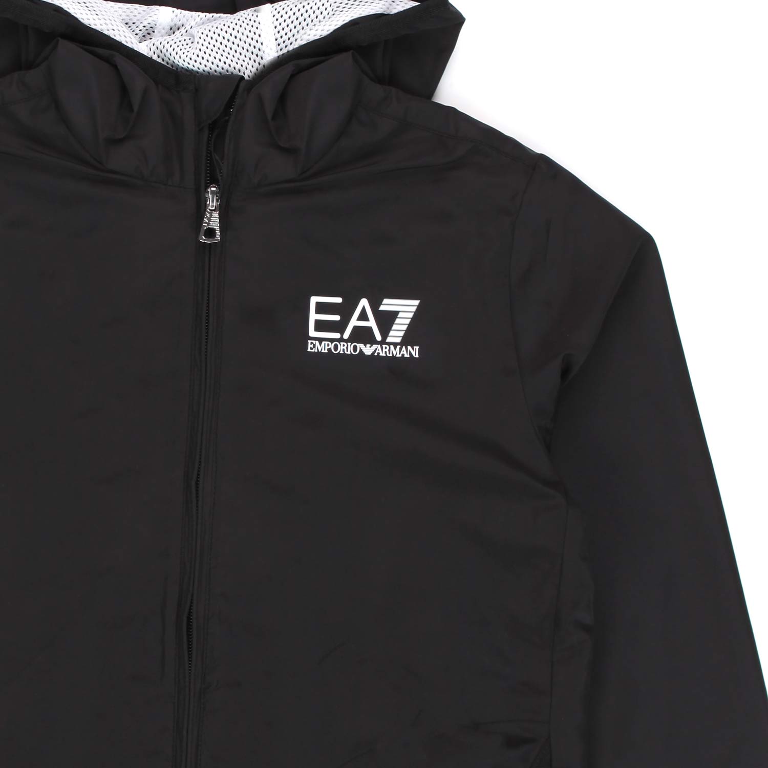 GIUBBINO EA7 NERO IN NYLON BAMBINO E TEEN - annameglio.com abbigliamento moda