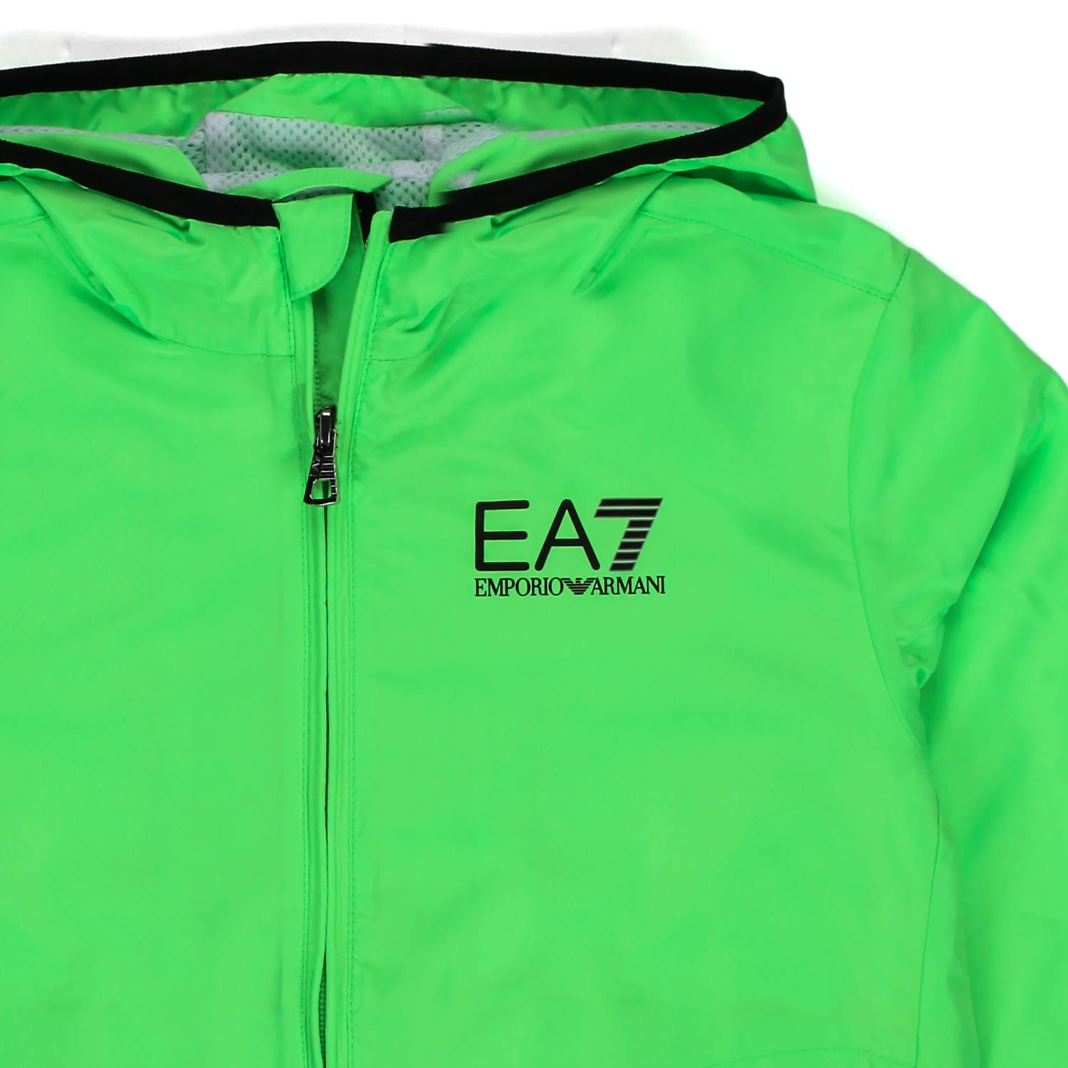 GIUBBINO EA7 VERDE FLUO IN NYLON BAMBINO E TEEN - annameglio.com abbigliamento moda