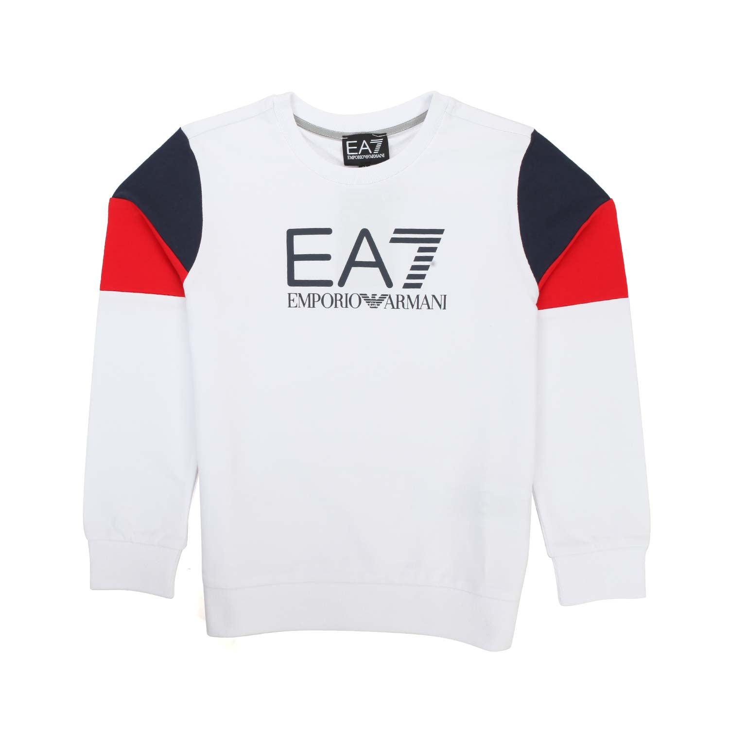 FELPA BIANCA CON SPALLE COLOR-BLOCK BAMBINO E TEEN - annameglio.com abbigliamento moda