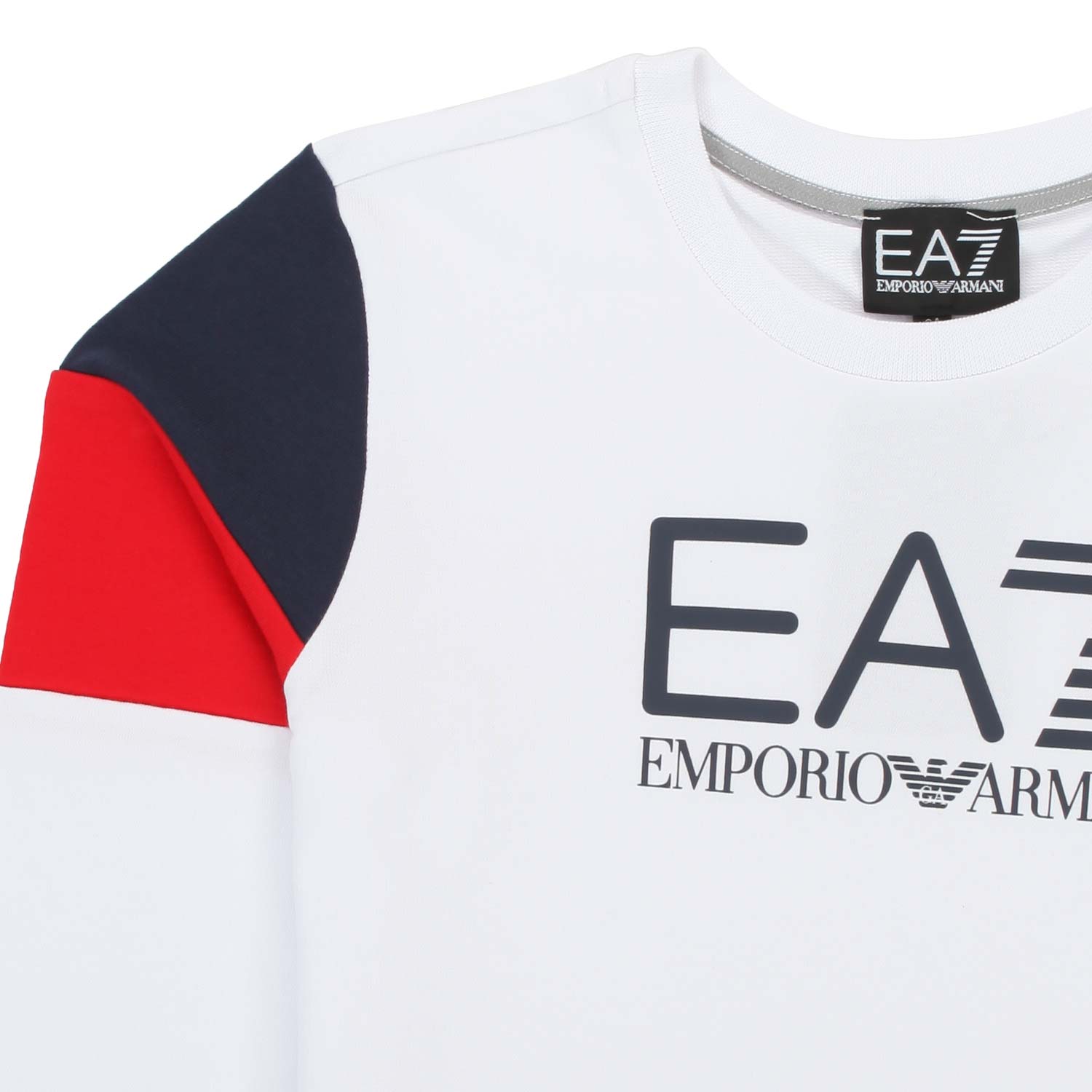 FELPA BIANCA CON SPALLE COLOR-BLOCK BAMBINO E TEEN - annameglio.com abbigliamento moda