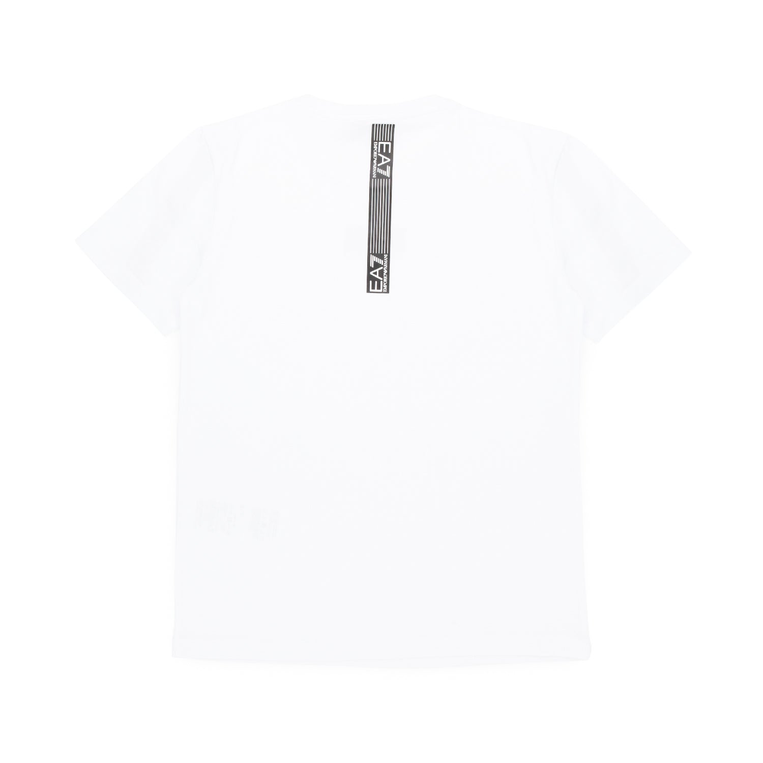 T-SHIRT BIANCA CON LOGHI EA7 NERI BAMBINO E TEEN - annameglio.com abbigliamento moda