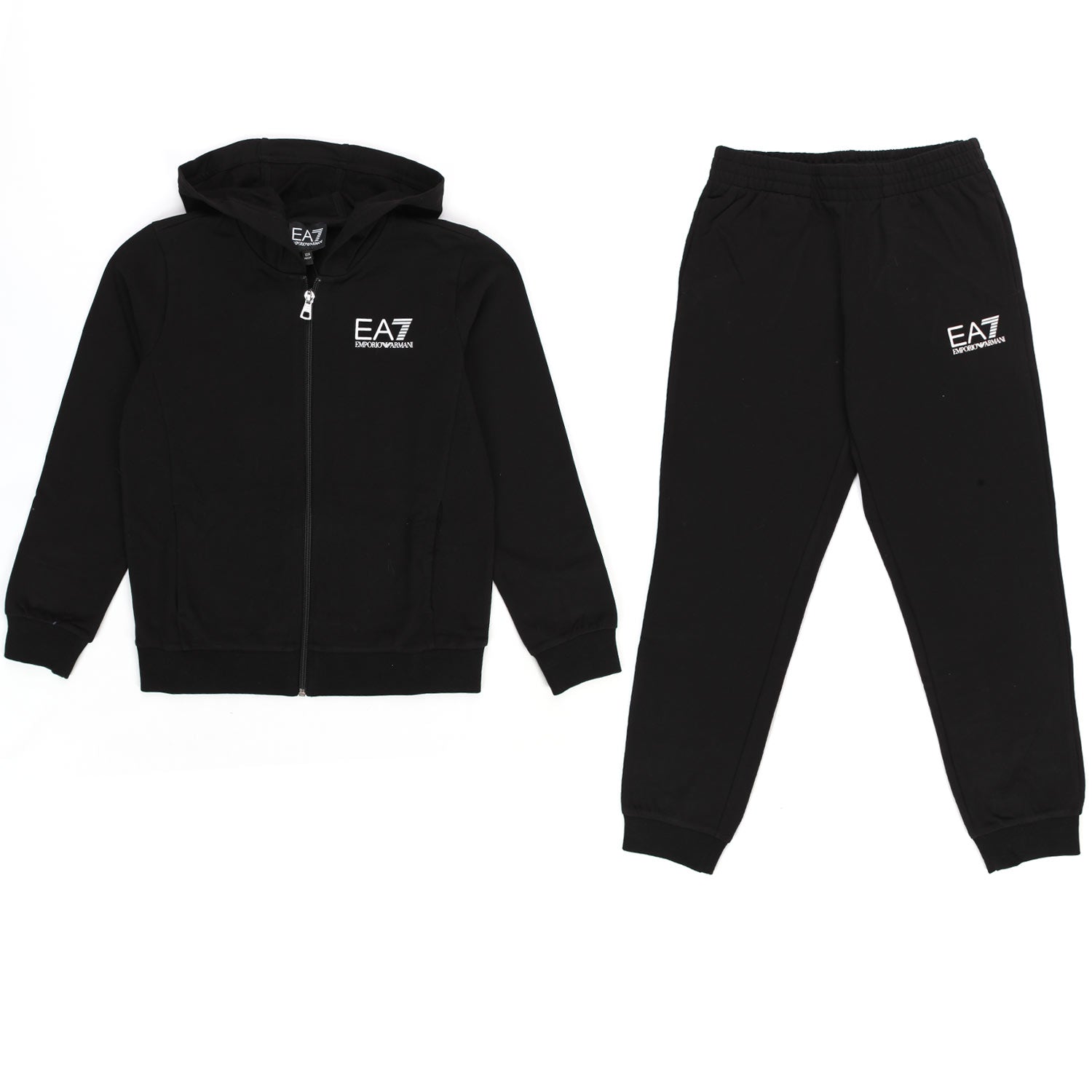 TUTA EA7 NERA IN FELPA BAMBINO E TEEN - annameglio.com abbigliamento moda