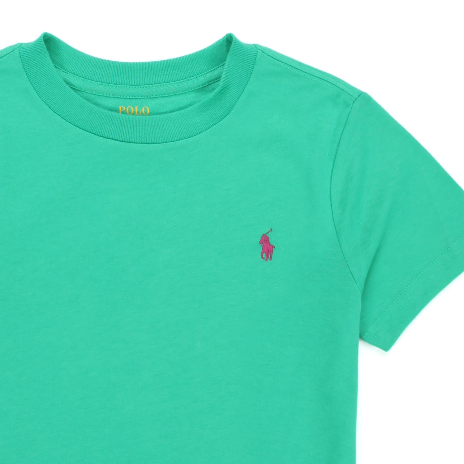 T-SHIRT VERDE CON PONY VIOLA BAMBINO - annameglio.com abbigliamento moda