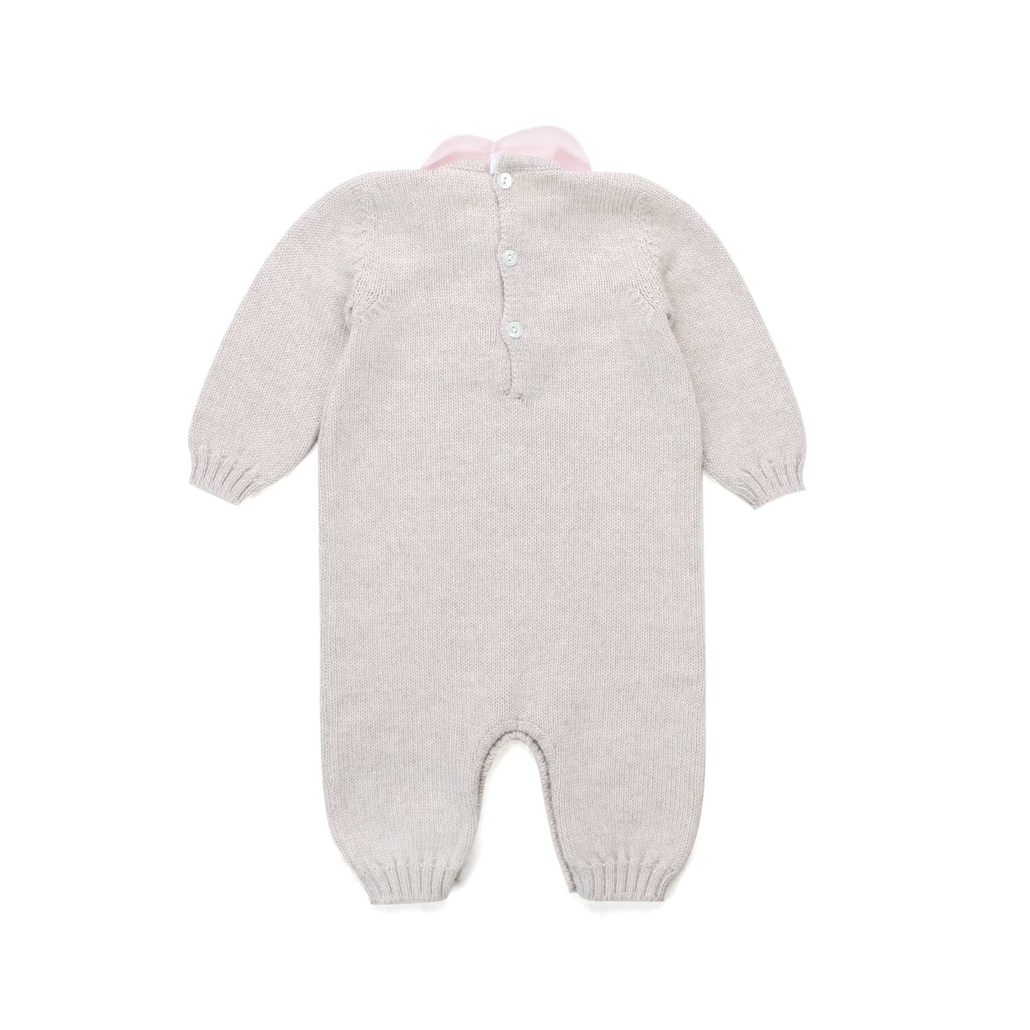 TUTINA DI LANA BEIGE E ROSA NEONATA - annameglio.com abbigliamento moda