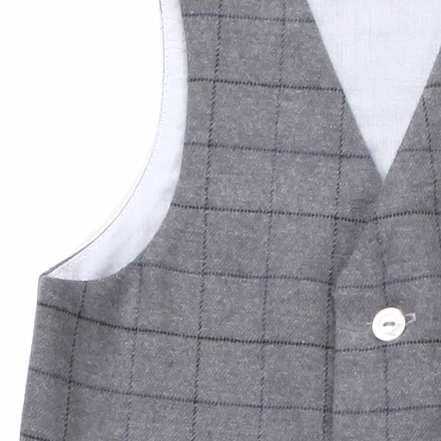 GILET GRIGIO A QUADRI BIMBO E NEONATO - annameglio.com abbigliamento moda