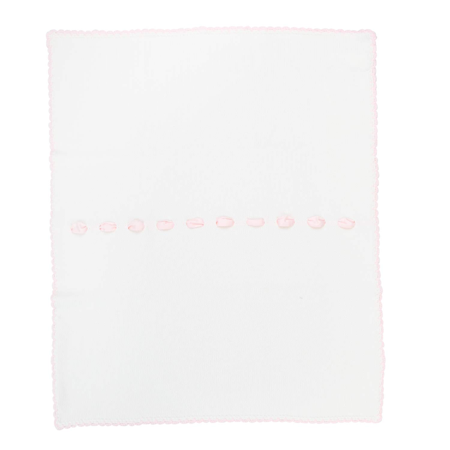 COPERTA DI LANA PANNA E ROSA NEONATA - annameglio.com abbigliamento moda