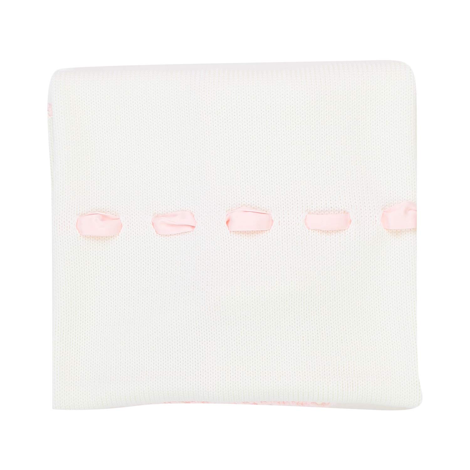 COPERTA DI LANA PANNA E ROSA NEONATA - annameglio.com abbigliamento moda