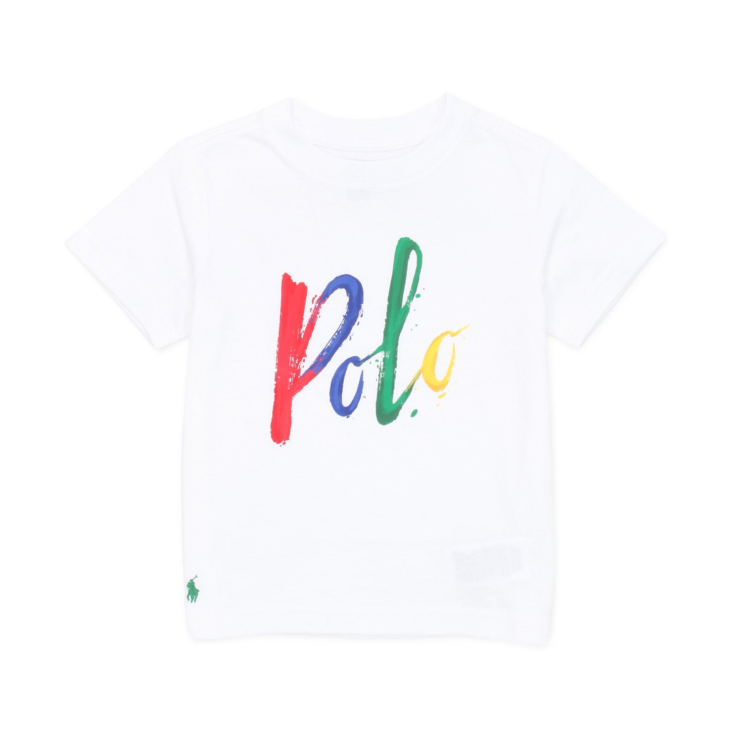 T-SHIRT BIANCA CON LOGO POLO MULTICOLOR - annameglio.com abbigliamento moda