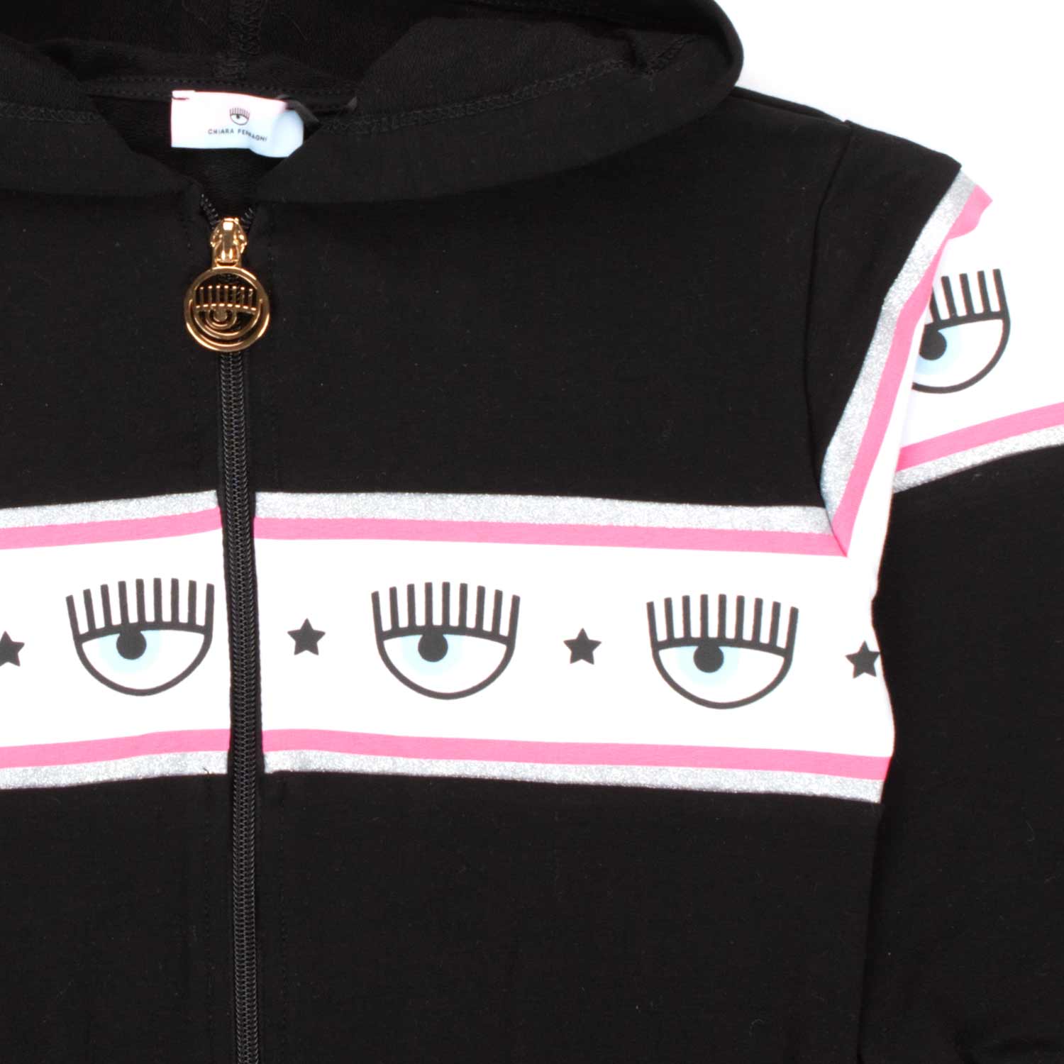 FELPA HOODIE LOGOMANIA NERA BAMBINA - annameglio.com abbigliamento moda