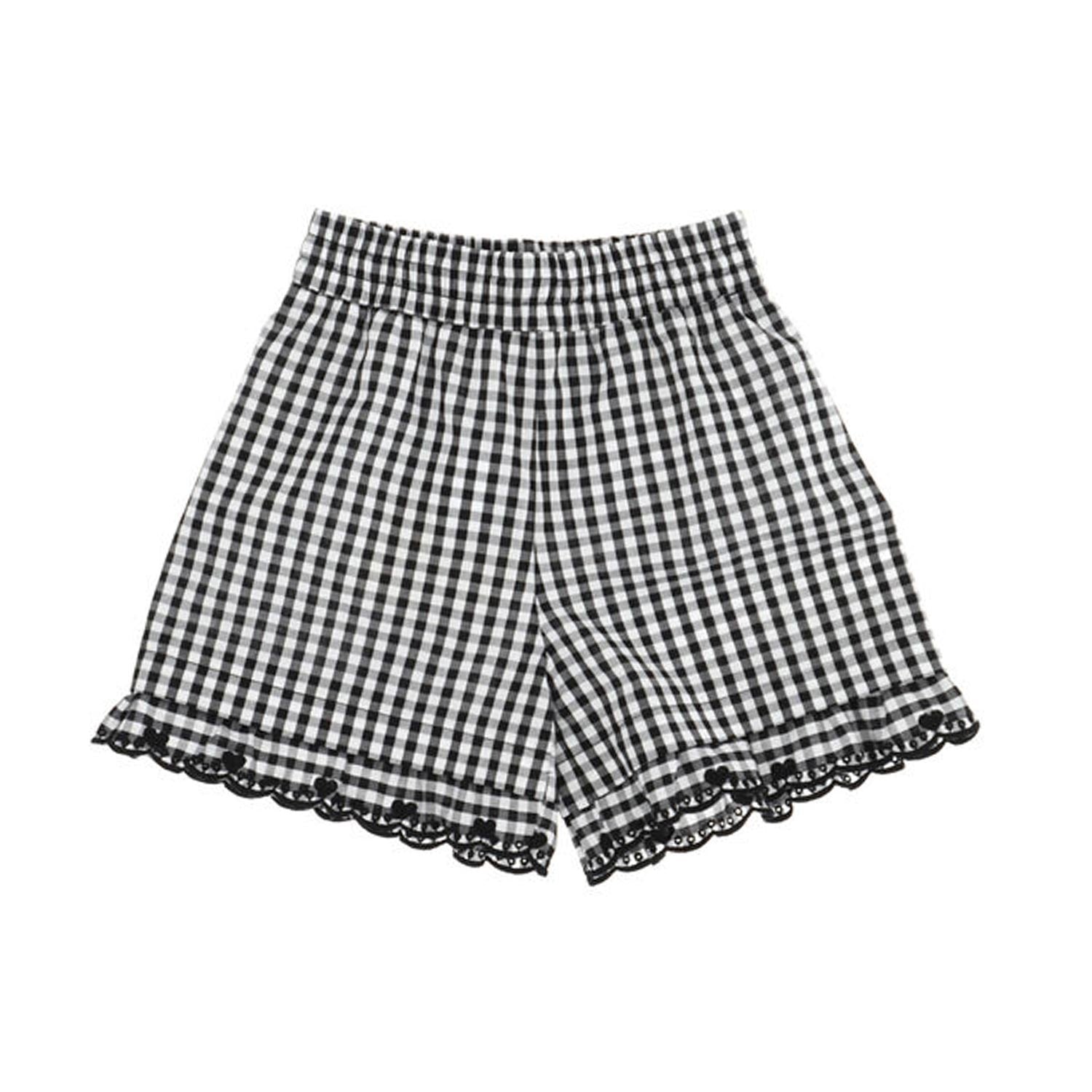 SHORTS VICHY BIANCHI E NERI BAMBINA - annameglio.com abbigliamento moda