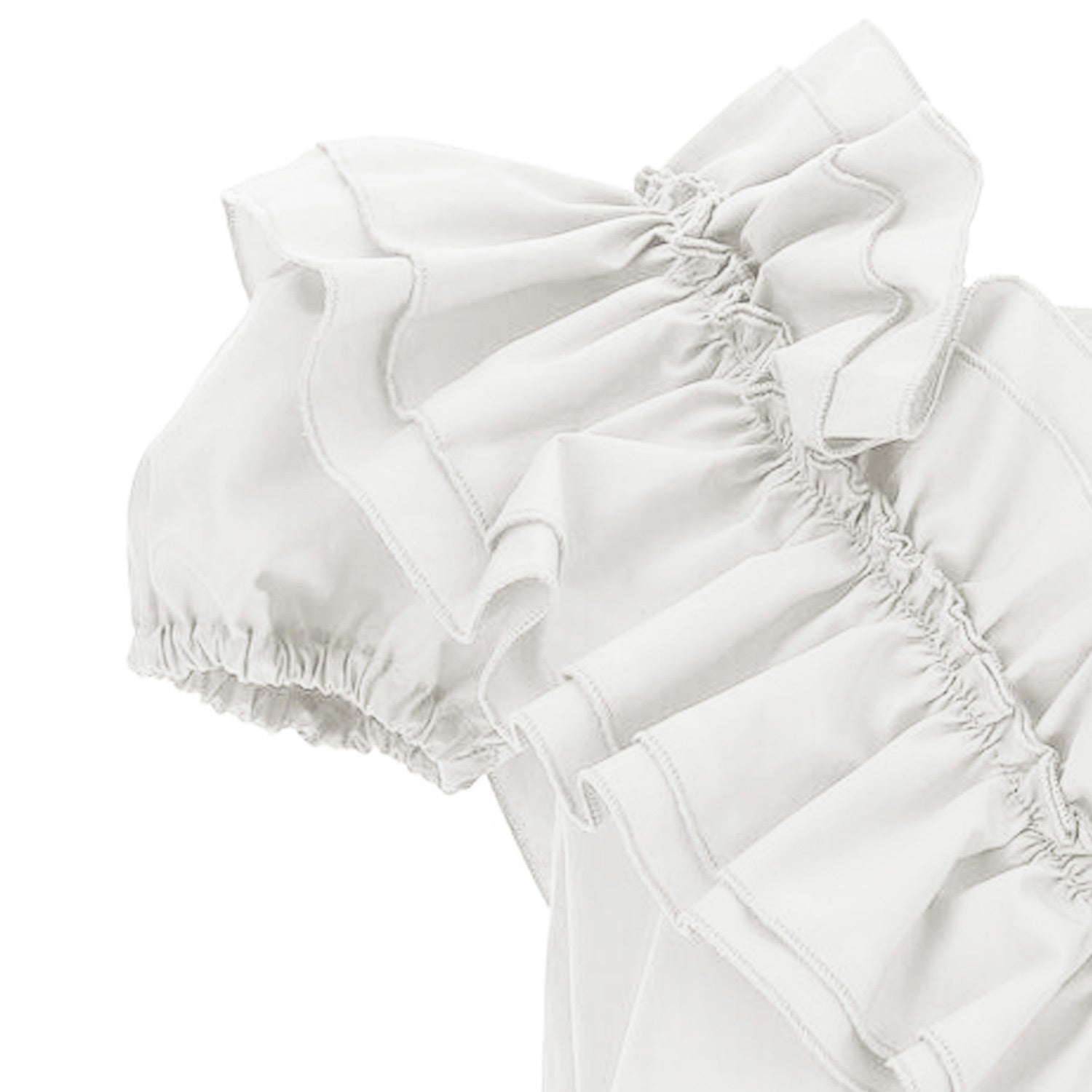 ABITO BIANCO CON VOLANT BAMBINA E TEEN - annameglio.com abbigliamento moda