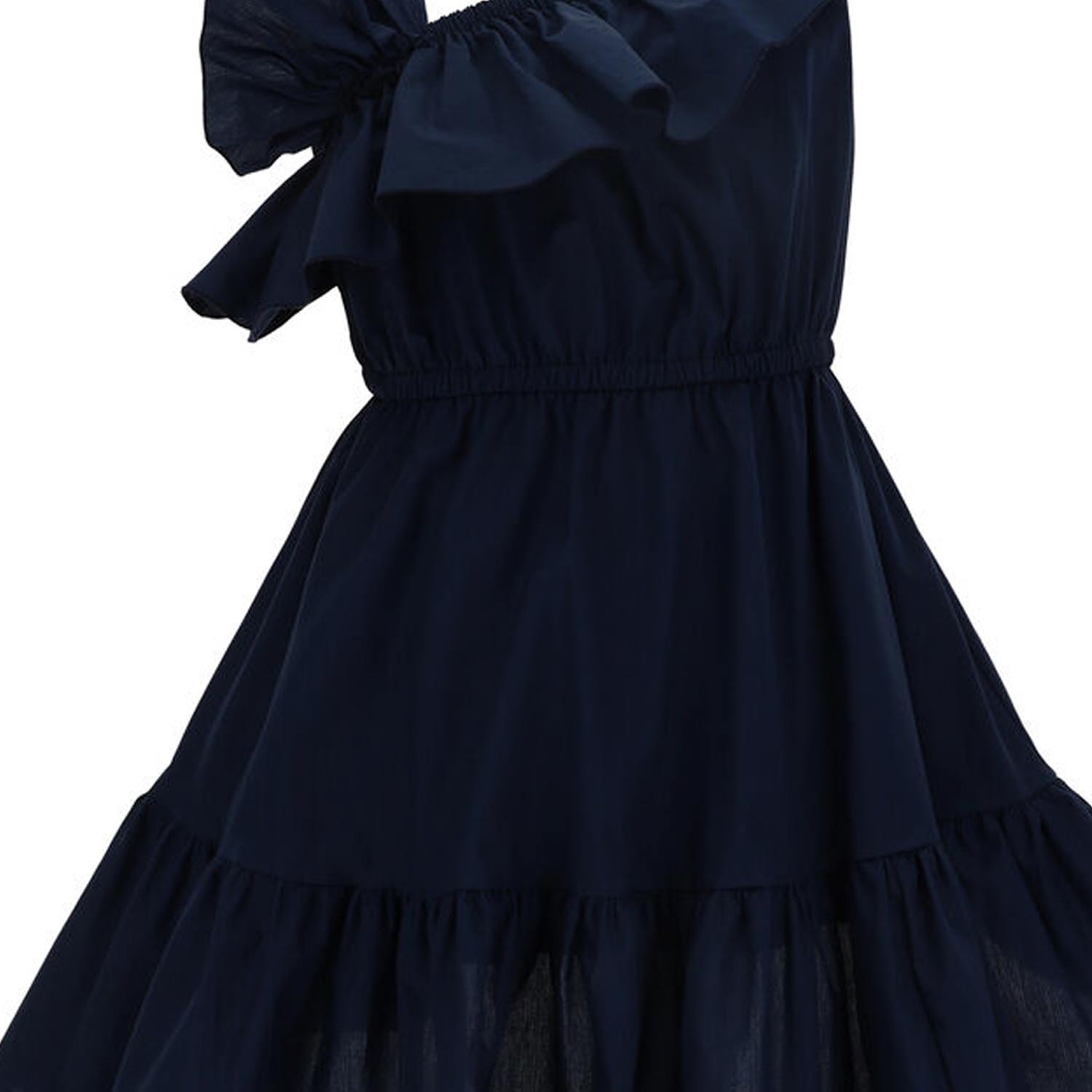 ABITO MONOSPALLA BLU PRUSSIA BAMBINA E TEEN - annameglio.com abbigliamento moda