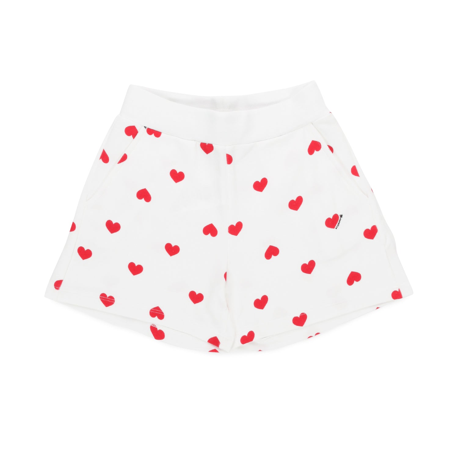 SHORTS BIANCHI CON CUORI ROSSI BAMBINA - annameglio.com abbigliamento moda