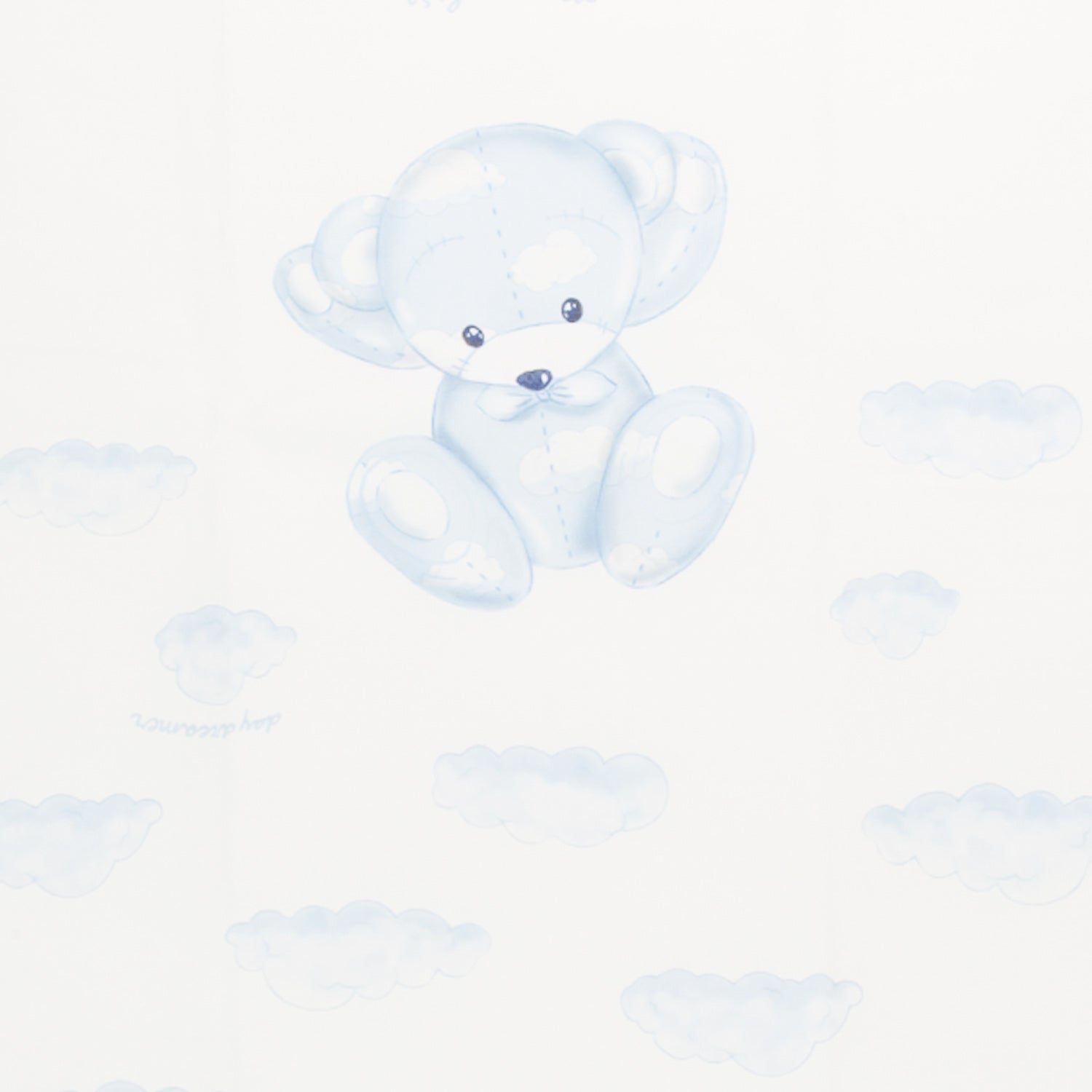 COPERTINA BIANCA E CELESTE CON NUVOLE NEONATO - annameglio.com abbigliamento moda