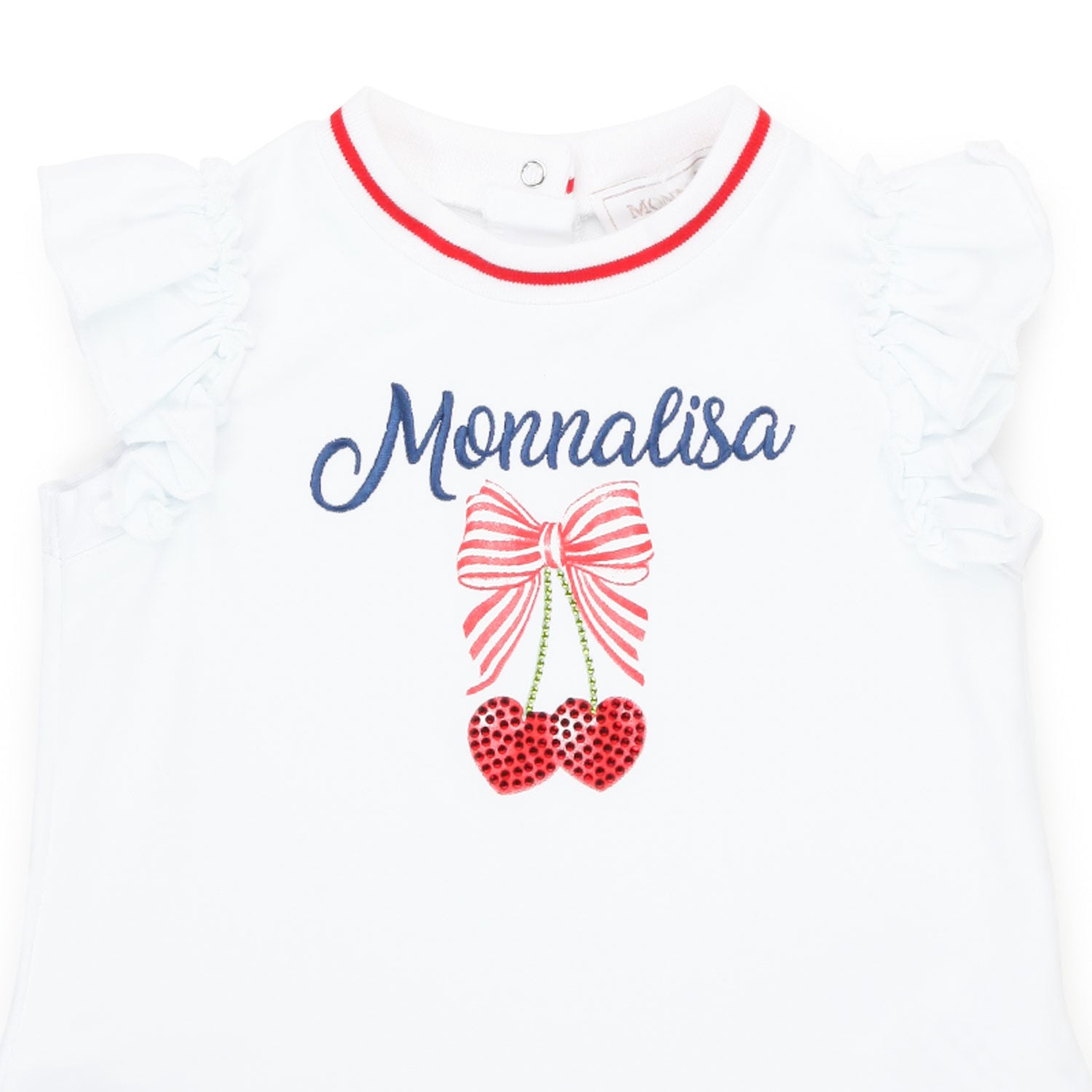 ABITO BIANCO CON BALZA E STAMPA BAMBINA BABY - annameglio.com abbigliamento moda
