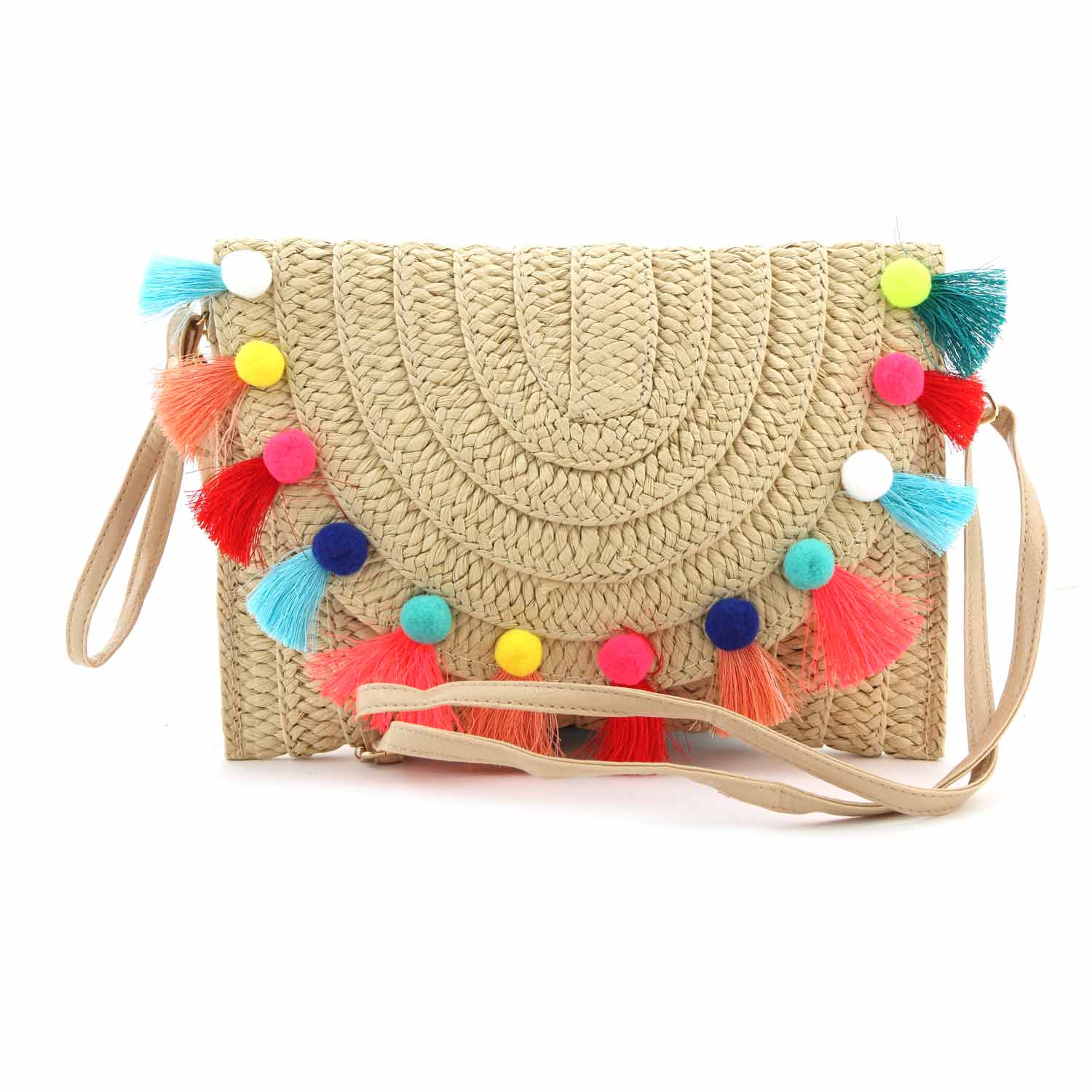 BORSA POCHETTE BEIGE CON NAPPINE BAMBINA E TEEN - annameglio.com abbigliamento moda