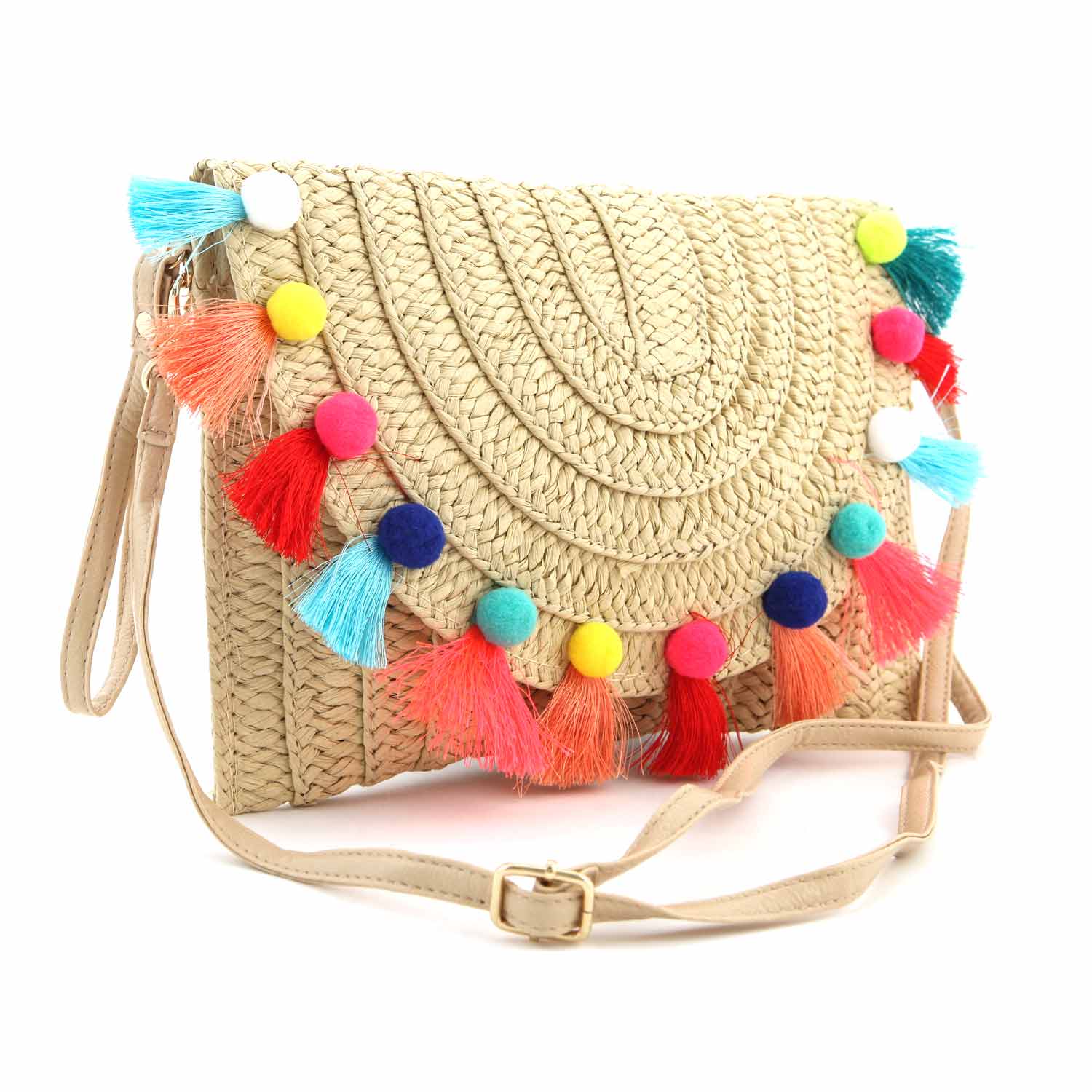 BORSA POCHETTE BEIGE CON NAPPINE BAMBINA E TEEN - annameglio.com abbigliamento moda