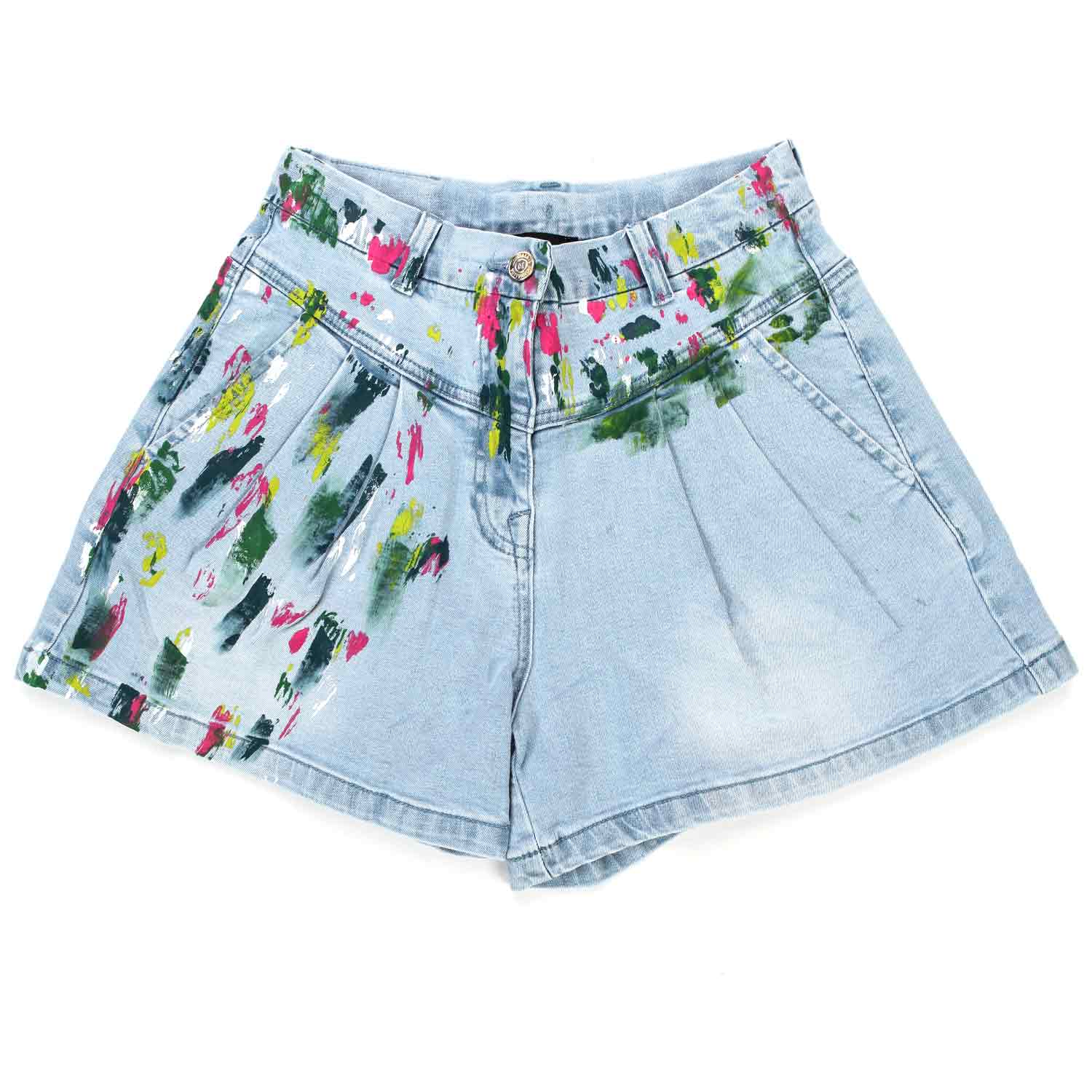 SHORTS CON PENNELLATE MULTICOLOR BAMBINA TEEN - annameglio.com abbigliamento moda