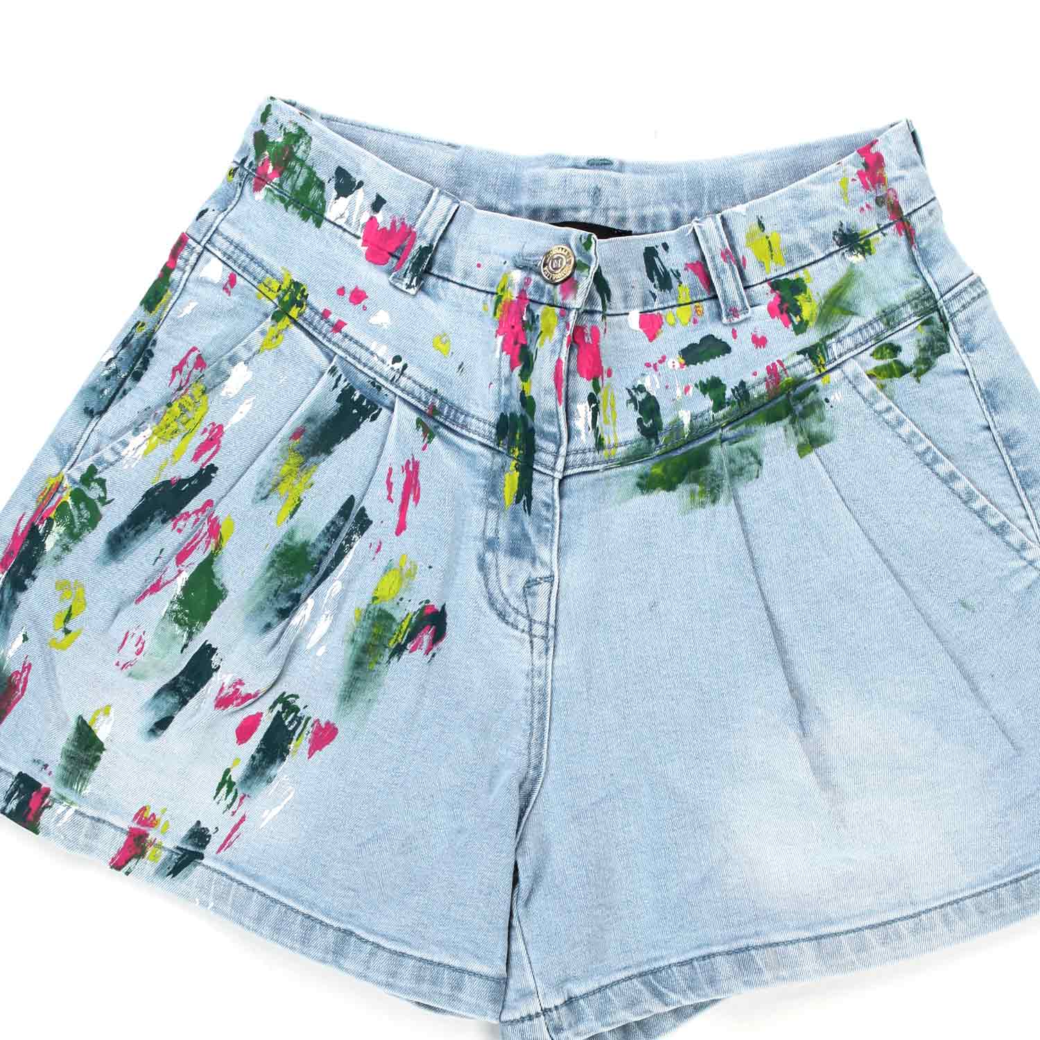 SHORTS CON PENNELLATE MULTICOLOR BAMBINA TEEN - annameglio.com abbigliamento moda