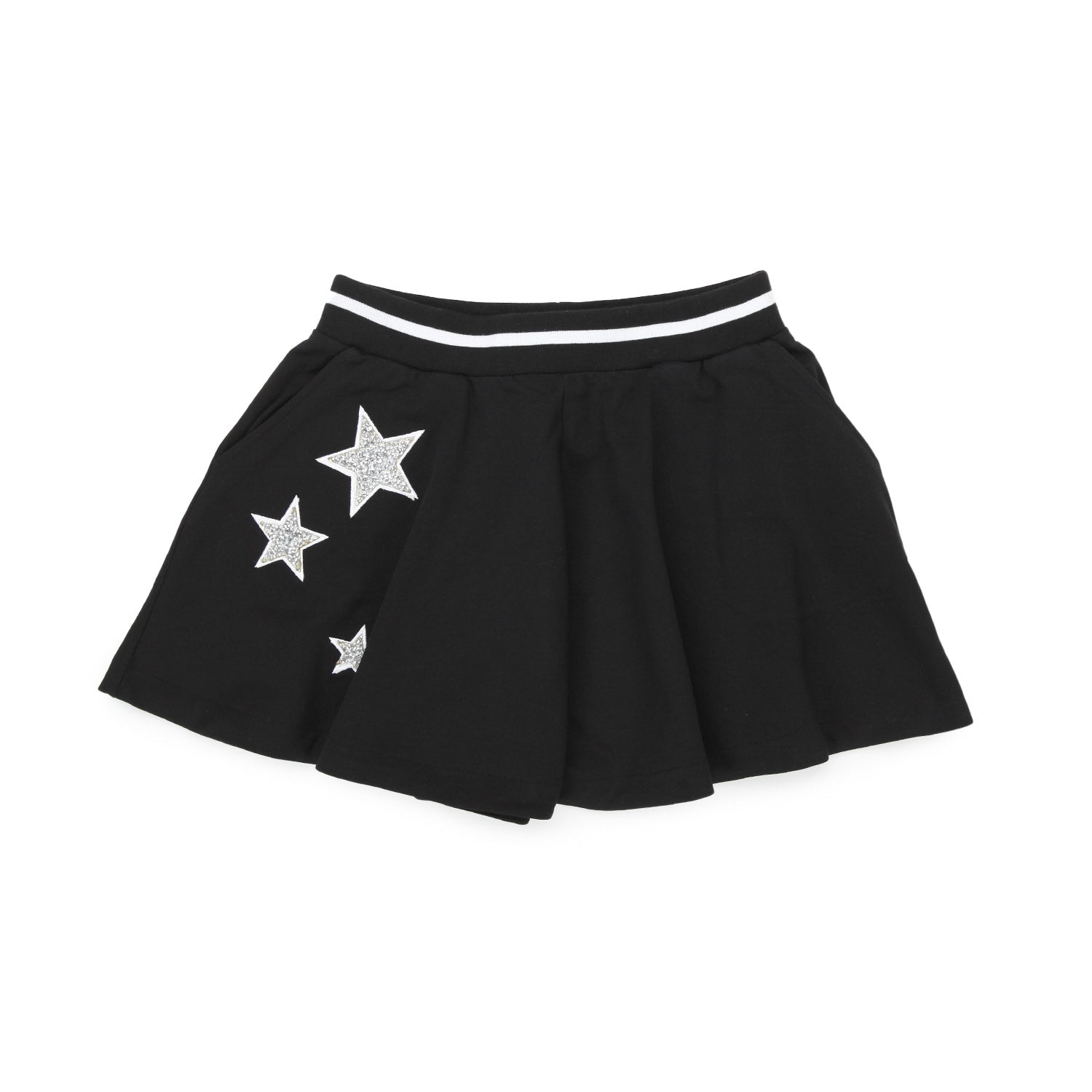 SHORTS NERI CON STELLE GLITTER BAMBINA E TEEN - annameglio.com abbigliamento moda