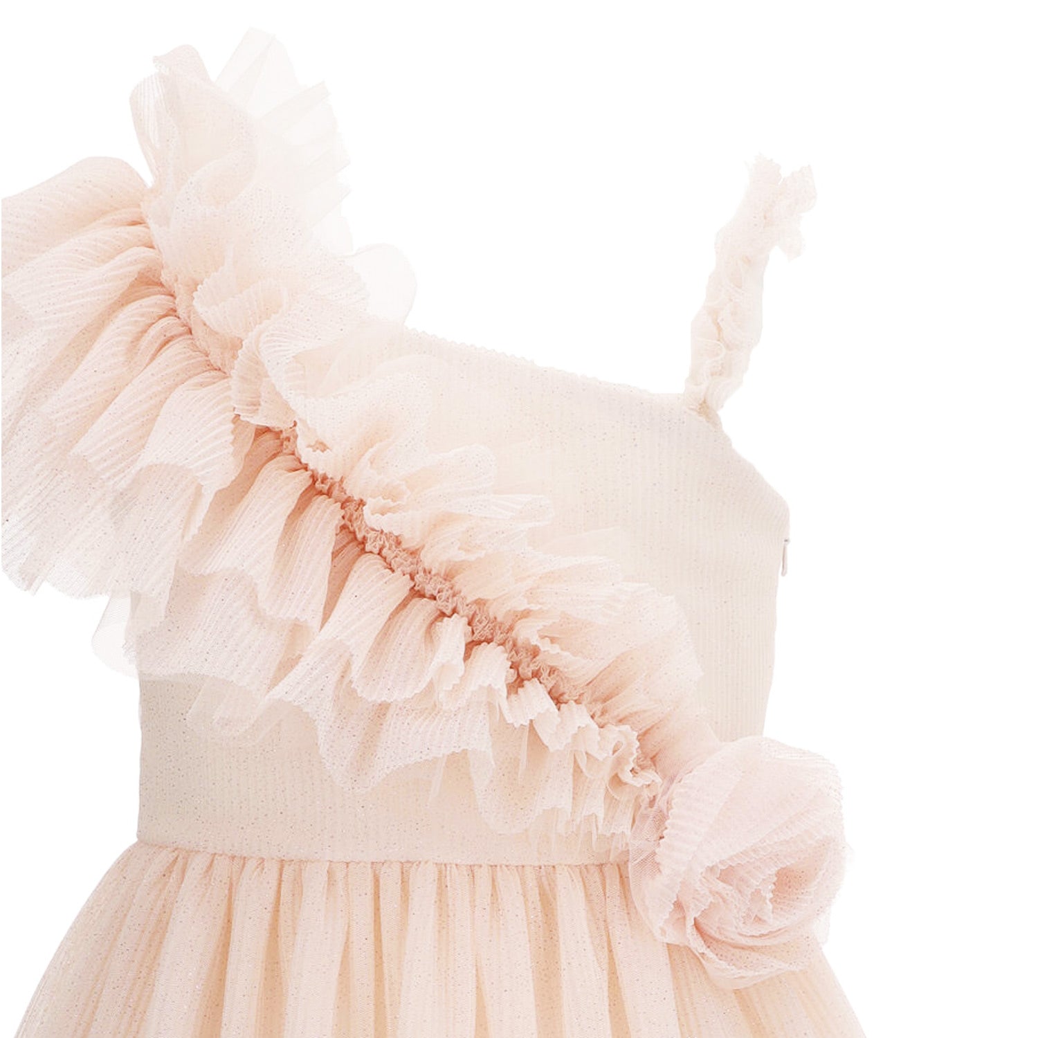 ABITO TULLE PLISSÉ ROSA SPARKLING BAMBINA E TEEN - annameglio.com abbigliamento moda