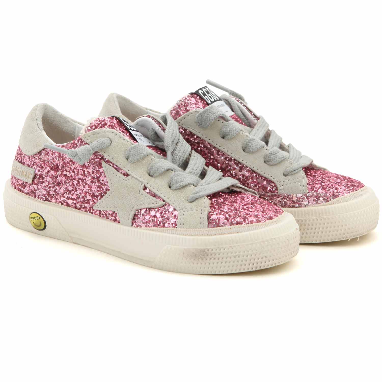 SNEAKERS GLITTER ROSA BAMBINA - annameglio.com abbigliamento moda