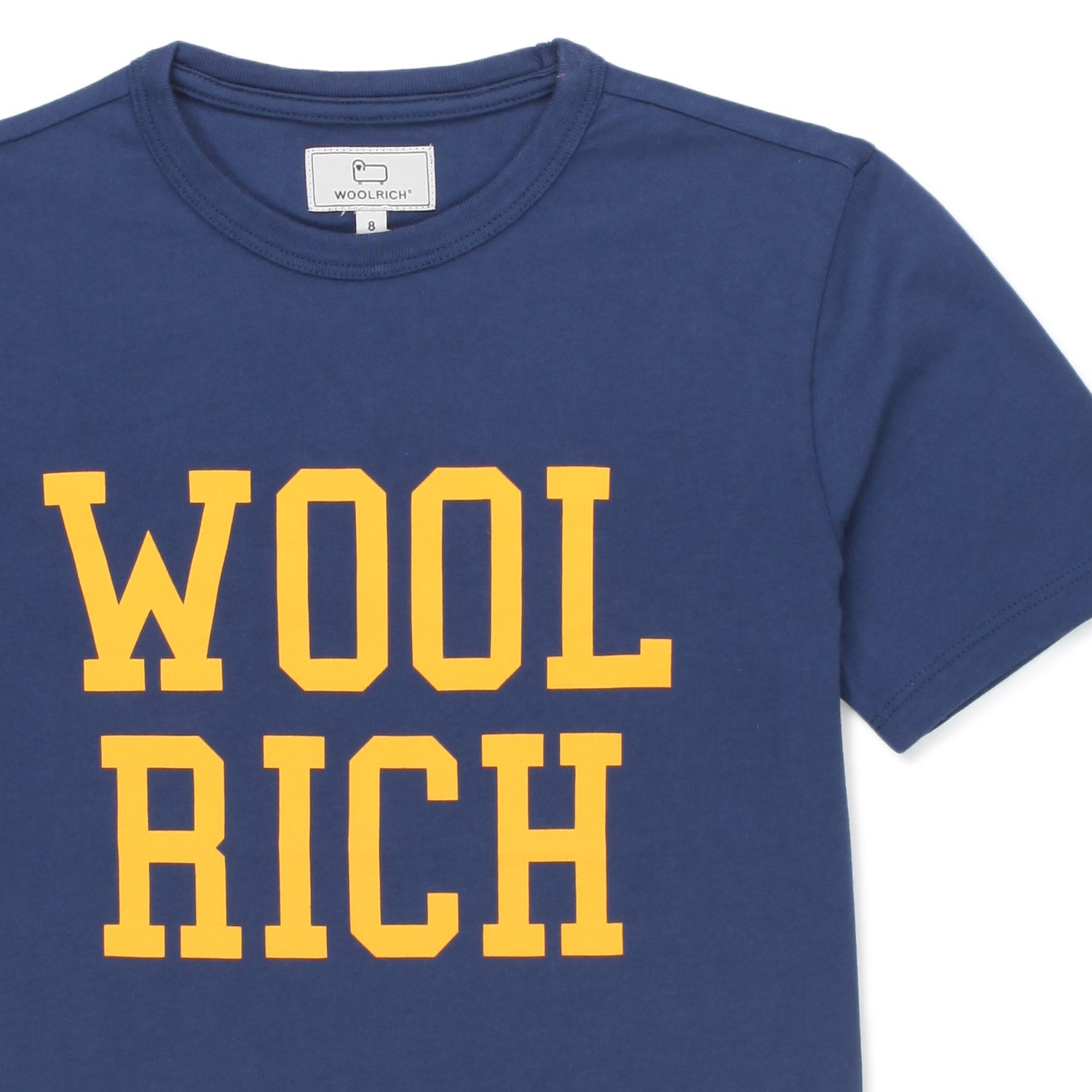 T-SHIRT BLU CON LOGO GIALLO BAMBINO E TEENAGER - annameglio.com abbigliamento moda