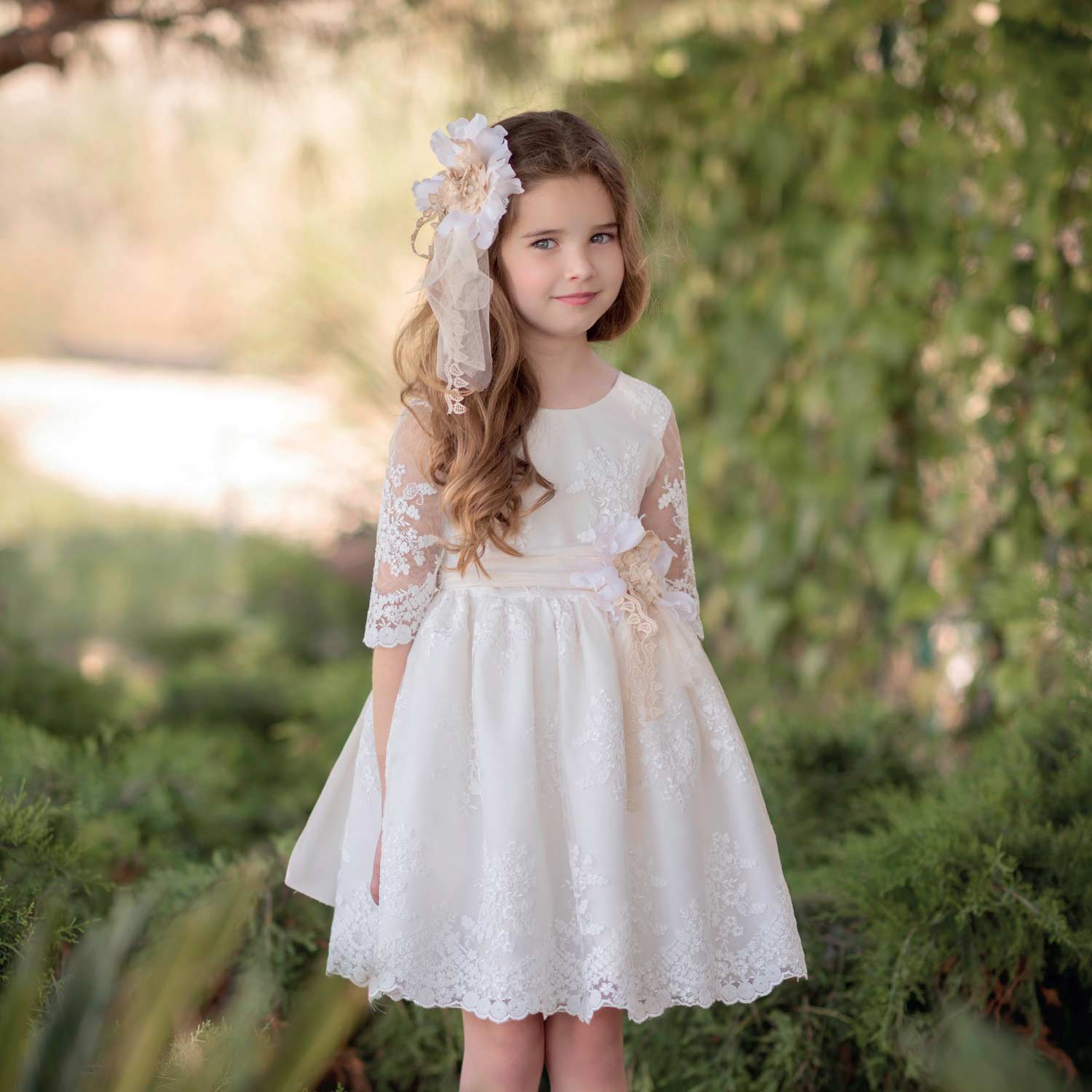 ABITO CERIMONIA BIANCO E AVORIO BAMBINA E TEEN - annameglio.com abbigliamento moda