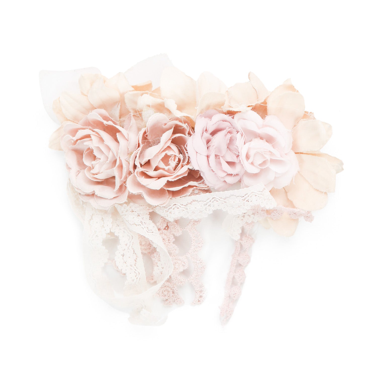 FERMAGLIO DA CERIMONIA CON FIORI ROSA E BEIGE - annameglio.com abbigliamento moda