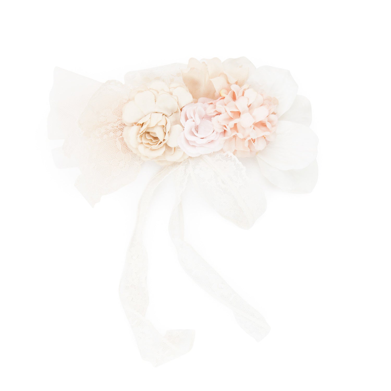 FERMAGLIO FLOREALE DA CERIMONIA PANNA E BEIGE - annameglio.com abbigliamento moda