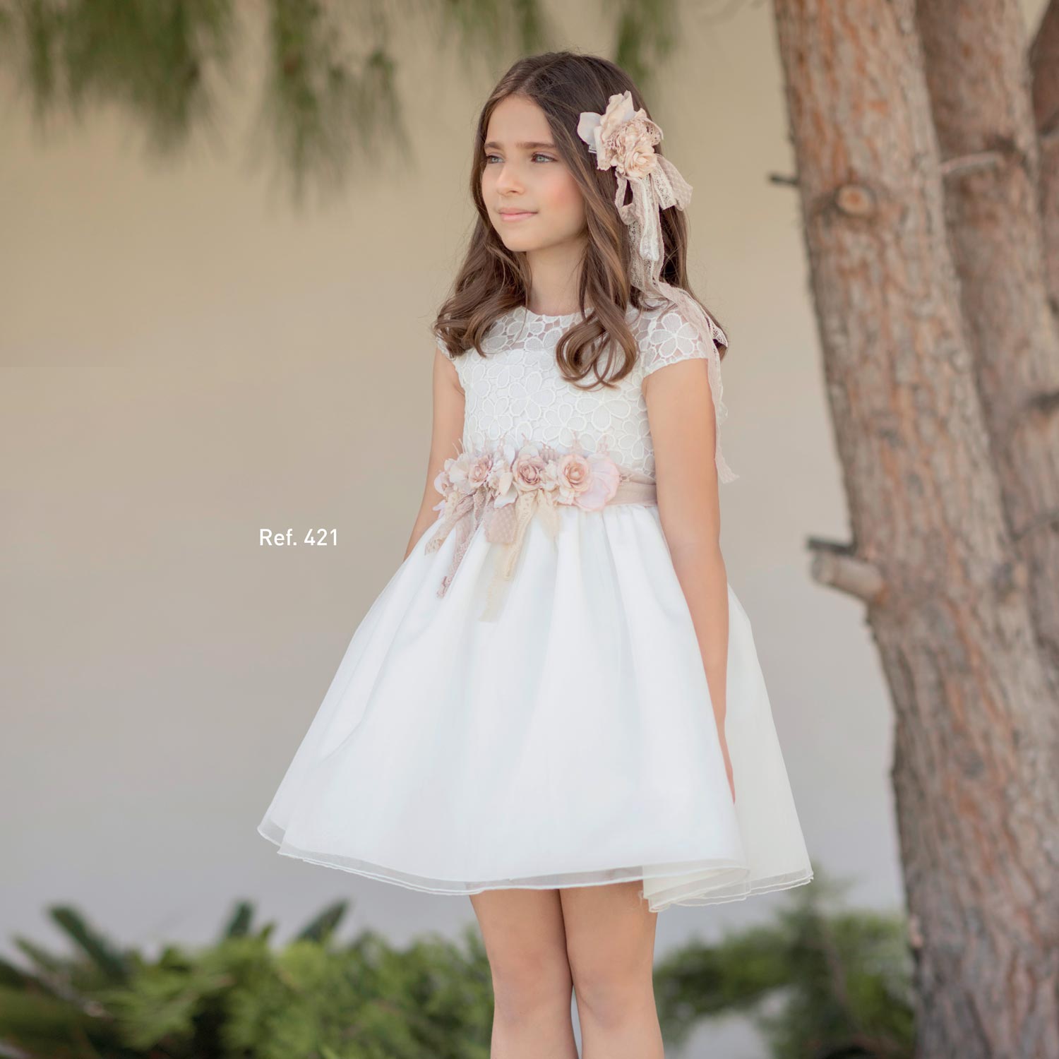 ABITO CERIMONIA BIANCO E MALVA BAMBINA E TEEN - annameglio.com abbigliamento moda