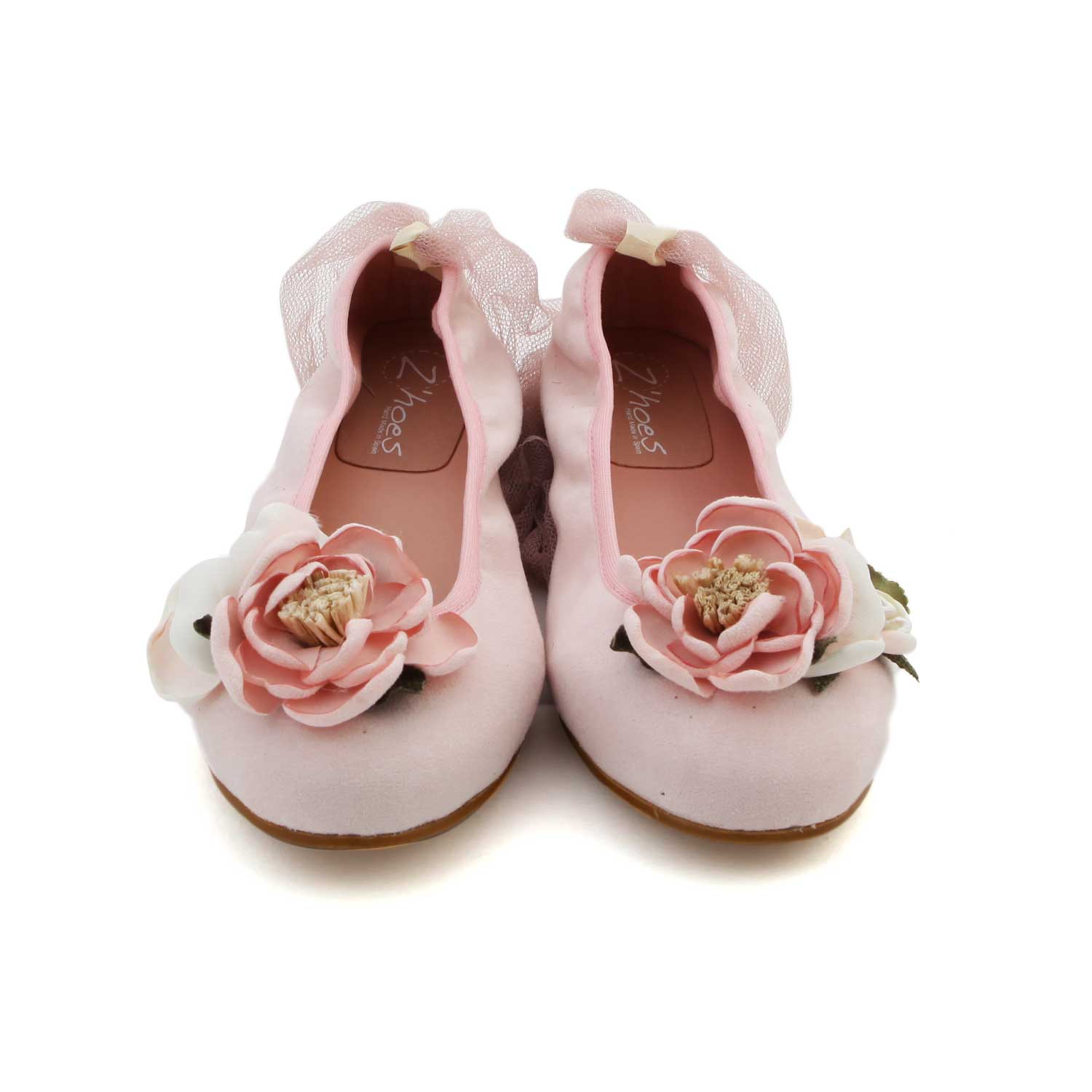BALLERINE ROSA CHIARO CON FIORI BAMBINA E TEEN - annameglio.com abbigliamento moda
