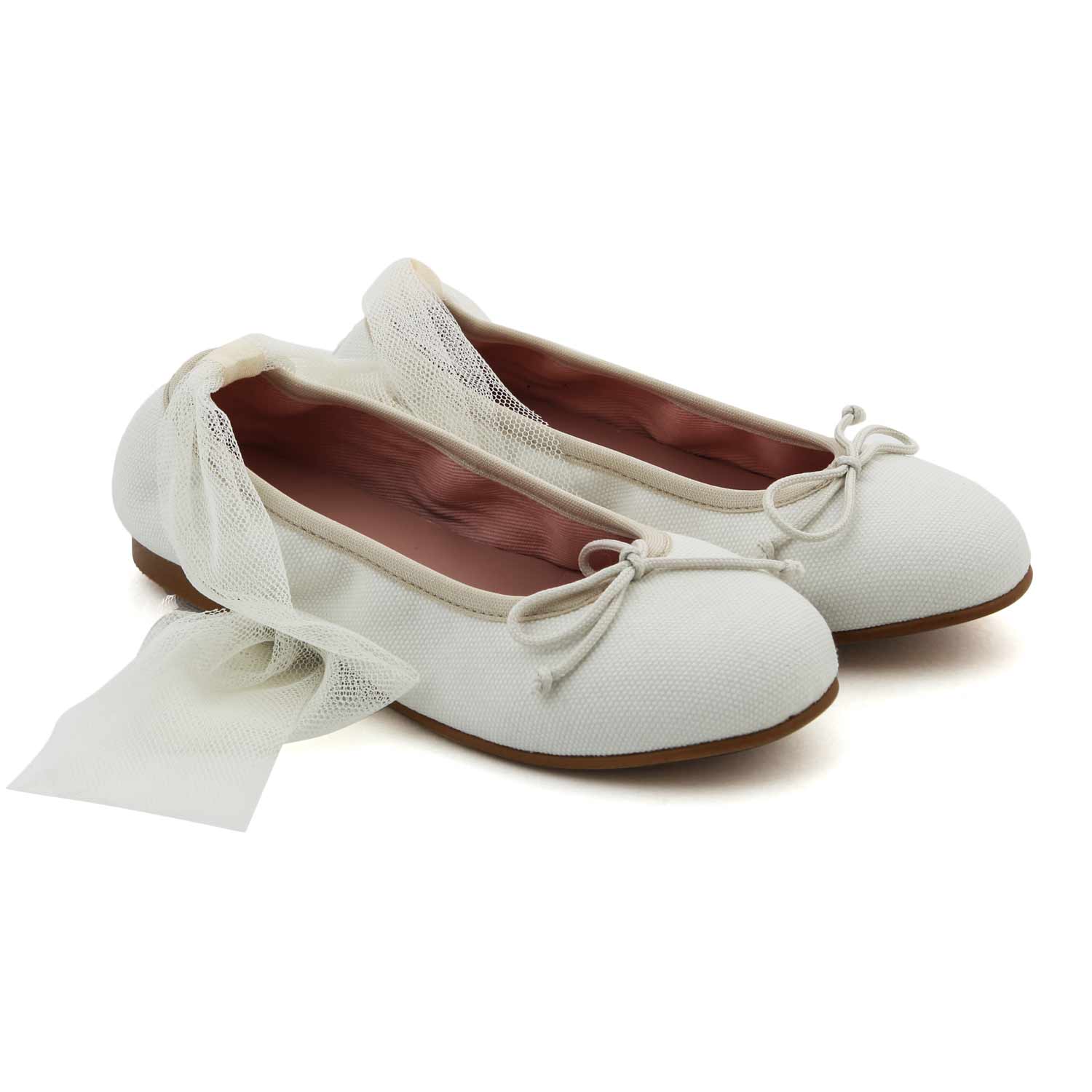 BALLERINE BIANCHE CON TULLE BAMBINA E TEEN - annameglio.com abbigliamento moda