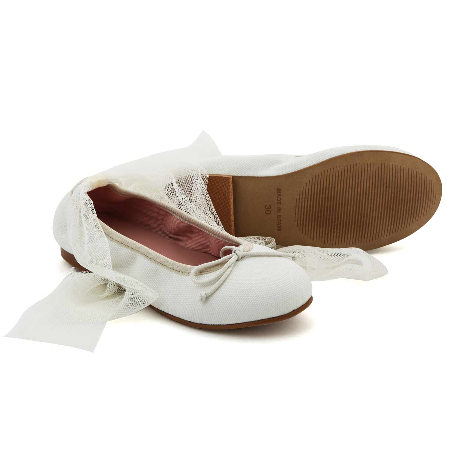 BALLERINE BIANCHE CON TULLE BAMBINA E TEEN - annameglio.com abbigliamento moda