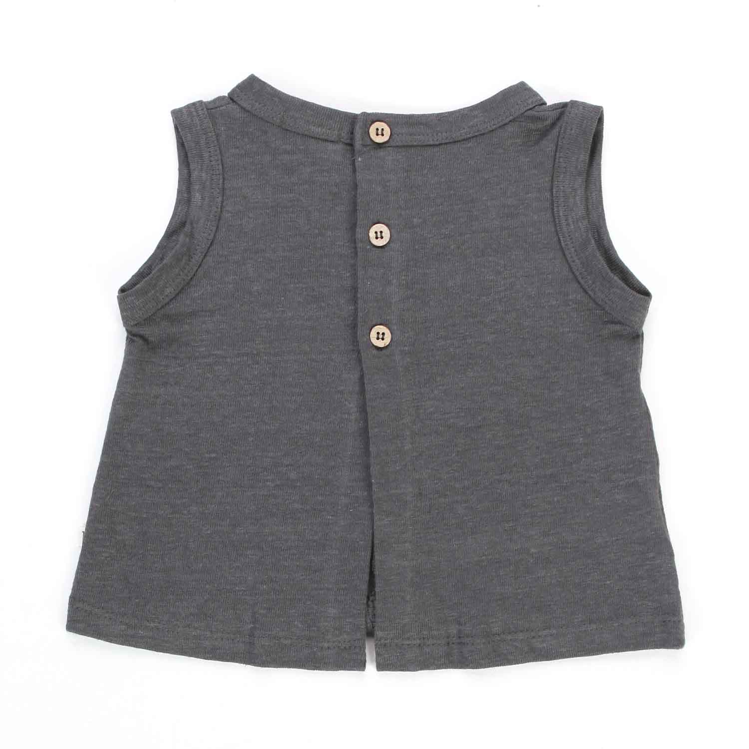 TOP VIR GRIGIO GRAFITE BAMBINA E BEBÈ - annameglio.com abbigliamento moda