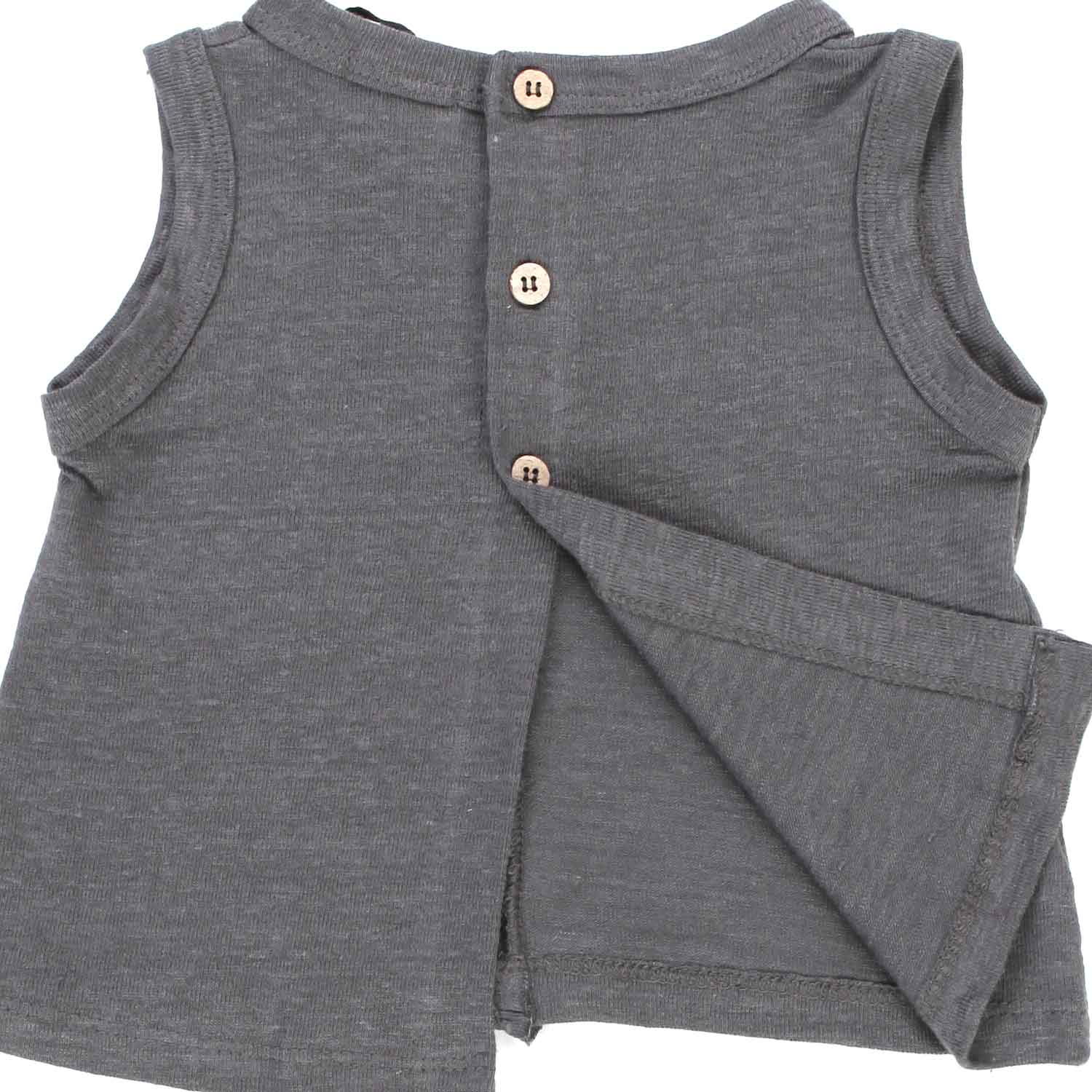 TOP VIR GRIGIO GRAFITE BAMBINA E BEBÈ - annameglio.com abbigliamento moda