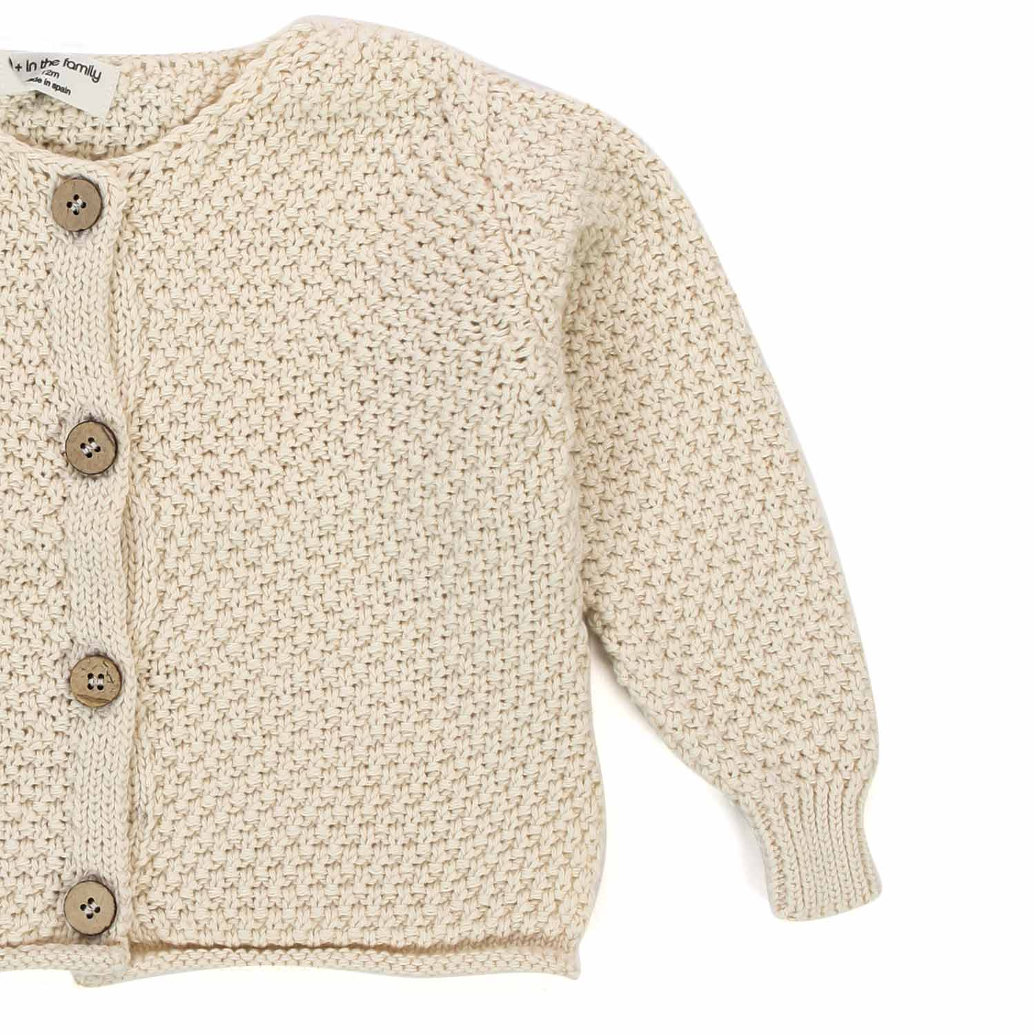 CARDIGAN MINNA ECRU BABY UNISEX - annameglio.com abbigliamento moda