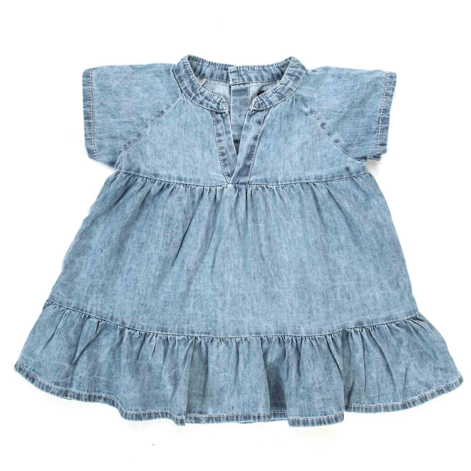 VESTITINO KAREN IN DENIM BAMBINA E BEBÈ - annameglio.com abbigliamento moda