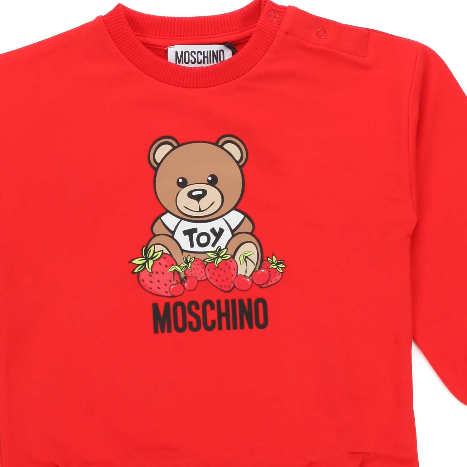 FELPA TEDDY BEAR ROSSA BAMBINA E NEONATA - annameglio.com abbigliamento moda