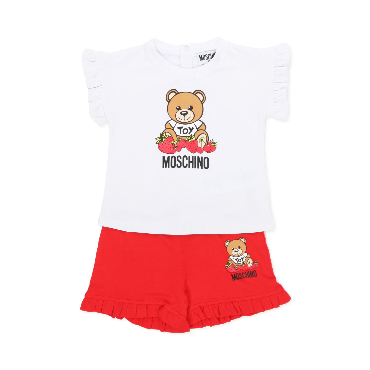 COMPLETINO BIANCO E ROSSO BAMBINA E BEBÈ - annameglio.com abbigliamento moda