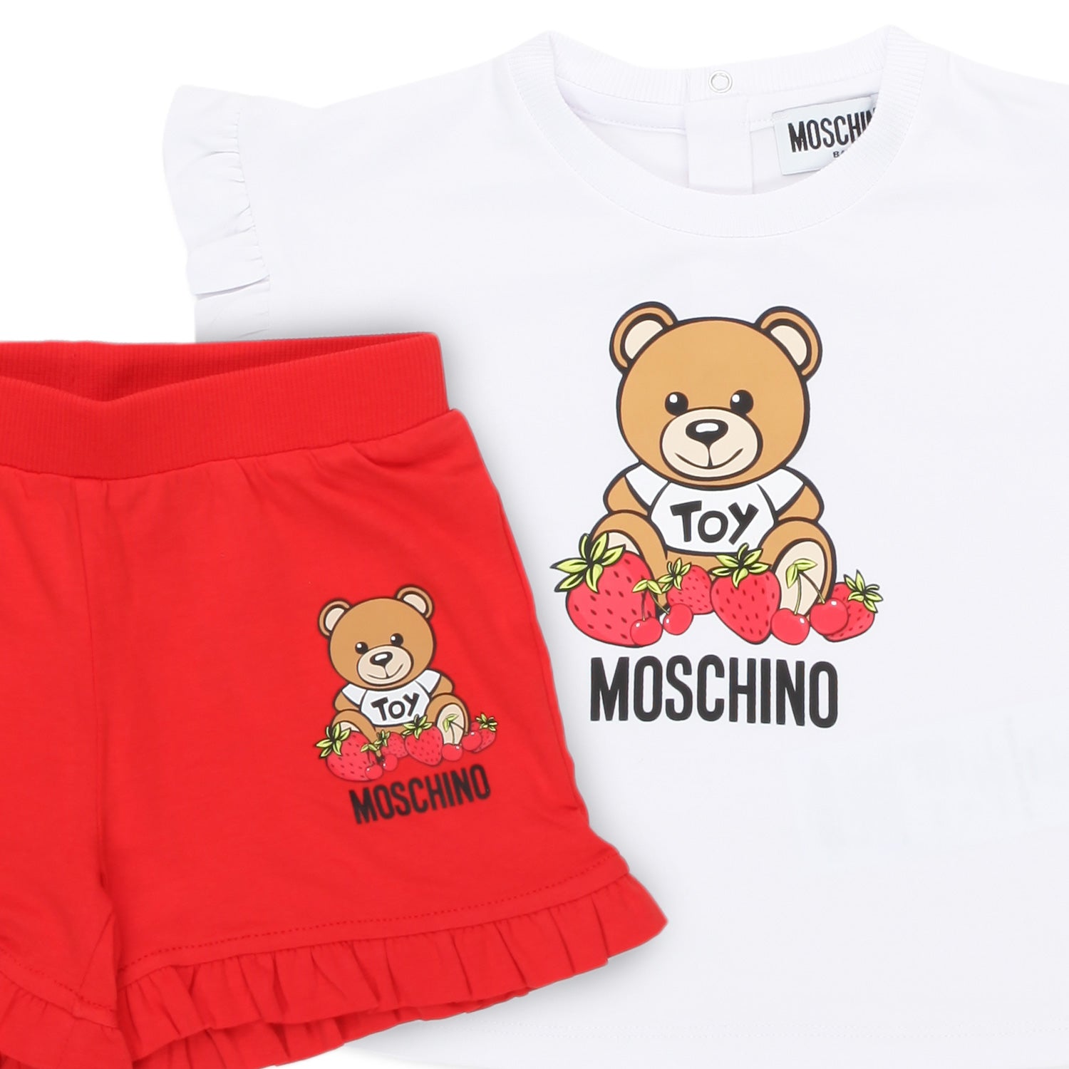 COMPLETINO BIANCO E ROSSO BAMBINA E BEBÈ - annameglio.com abbigliamento moda