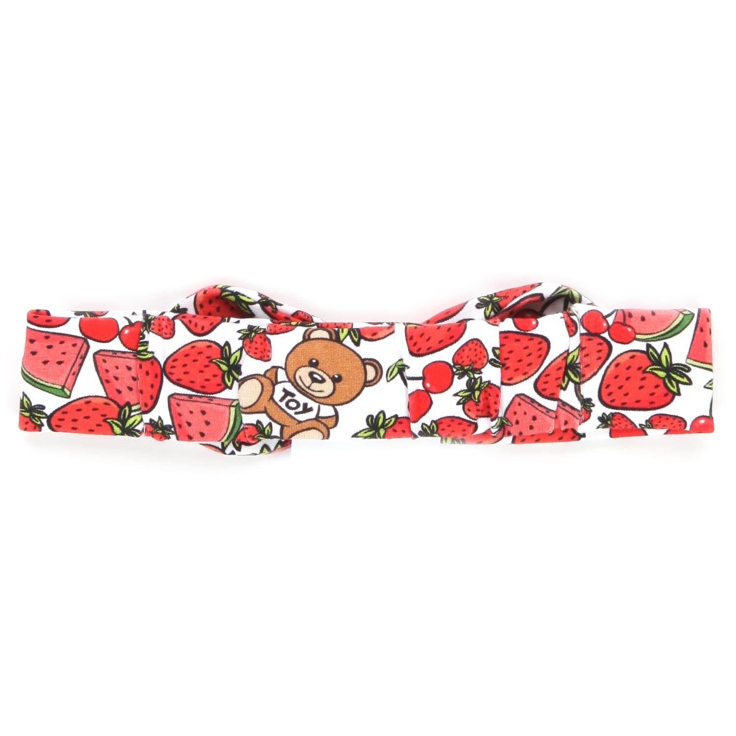 SET TUTINA TEDDY FRUIT ROSSA CON FASCIA NEONATA - annameglio.com abbigliamento moda