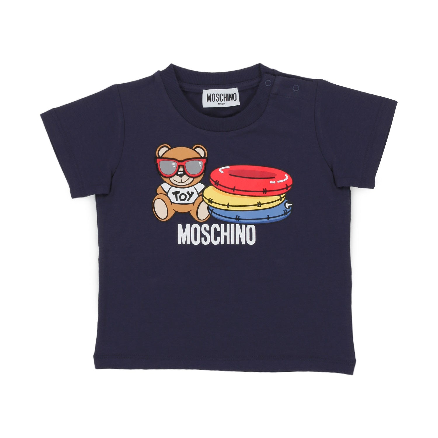 T-SHIRT BLU CON ORSETTO BABY - annameglio.com abbigliamento moda