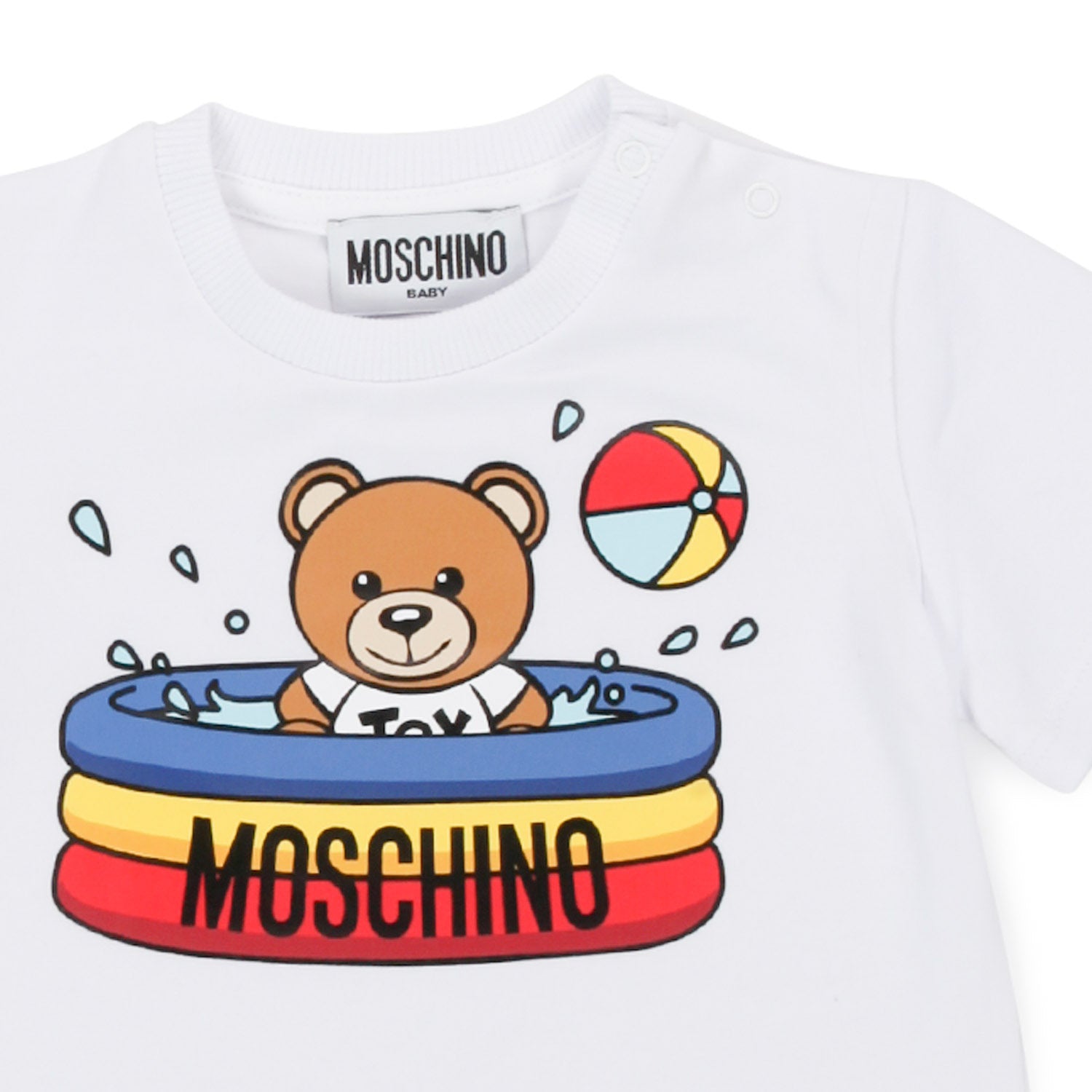 TUTINA CORTA TEDDY BEAR BIANCA BABY UNISEX - annameglio.com abbigliamento moda