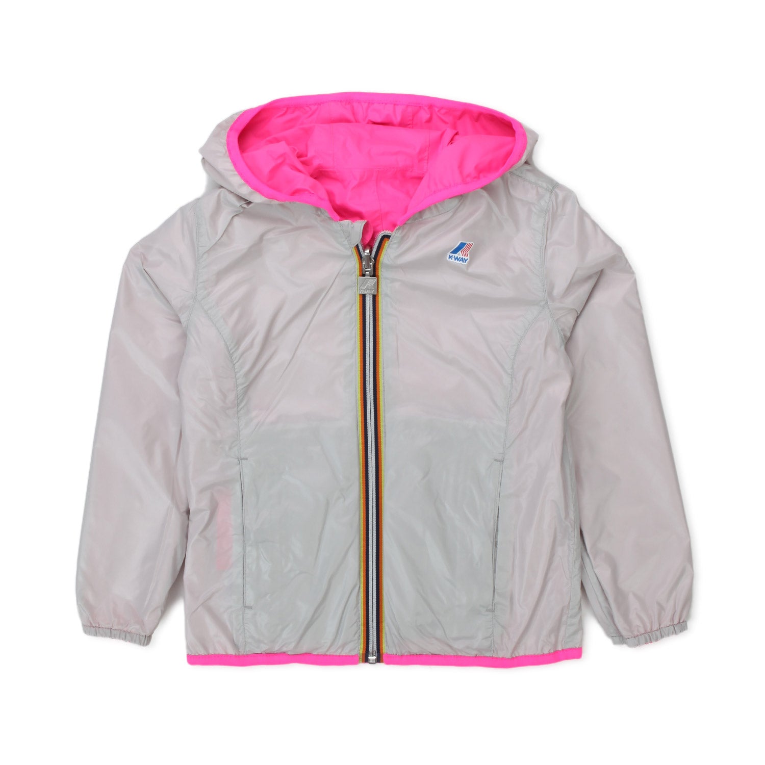 GIACCA LILY PLUS DOUBLE FLUO FUCSIA E GRIGIA - annameglio.com abbigliamento moda