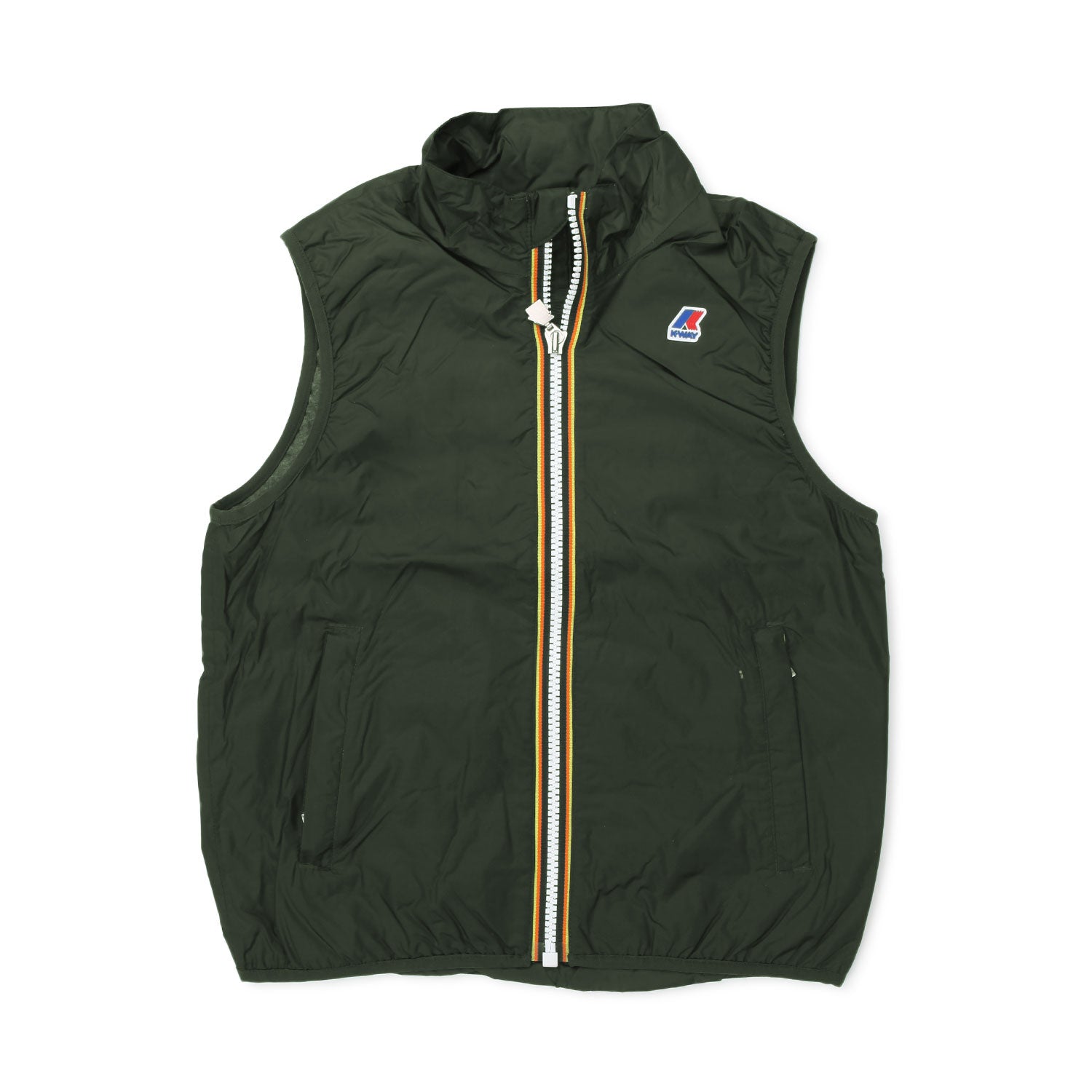GILET VALEN NYLON JERSEY VERDE SCURO - annameglio.com abbigliamento moda