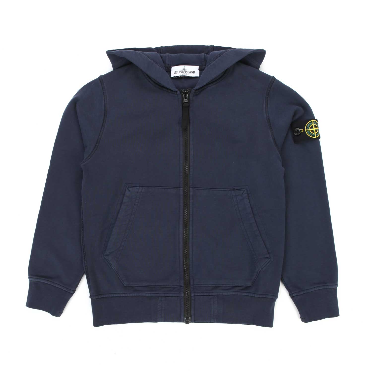 FELPA HOODIE BLU CON PATCH LOGO BAMBINO E TEEN - annameglio.com abbigliamento moda