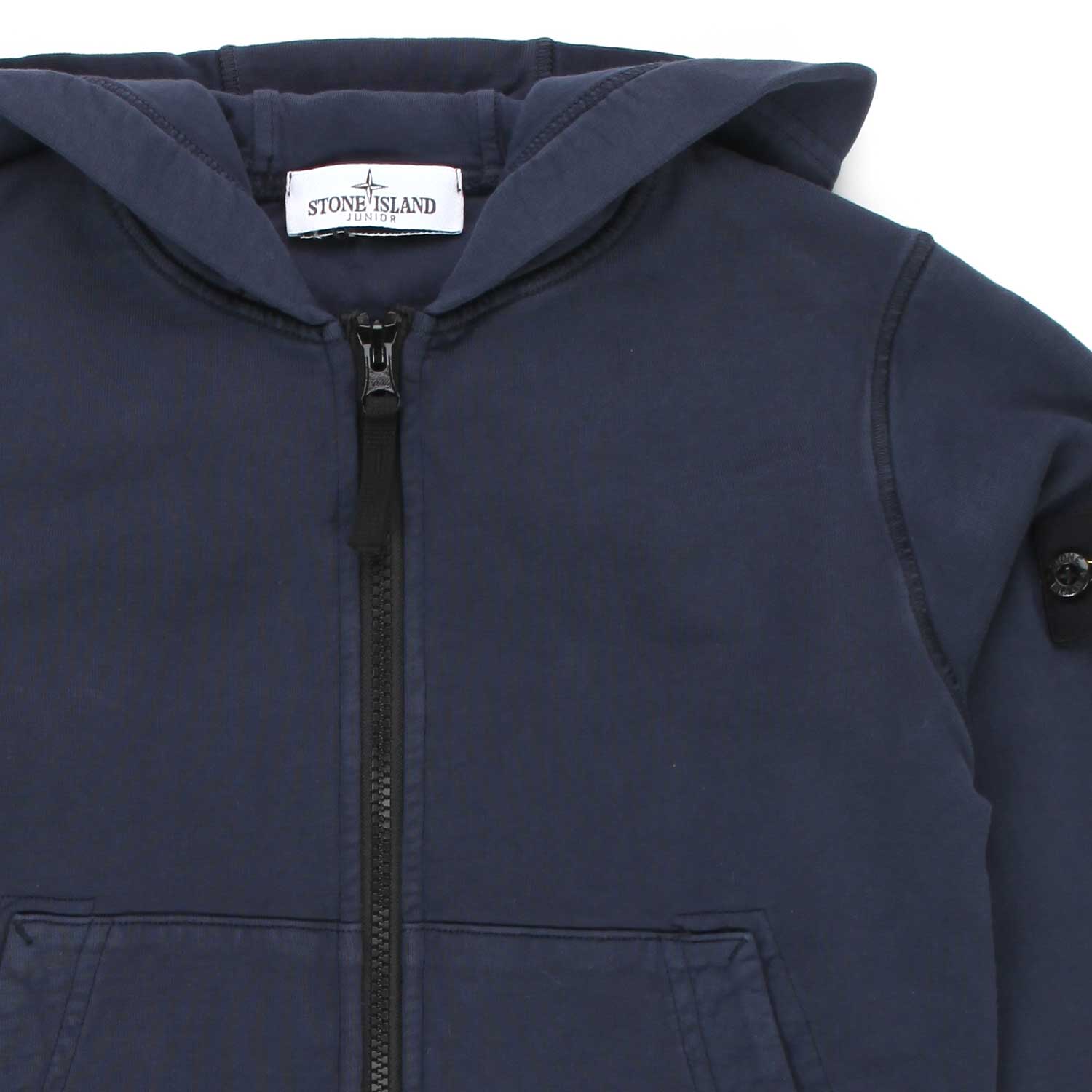 FELPA HOODIE BLU CON PATCH LOGO BAMBINO E TEEN - annameglio.com abbigliamento moda